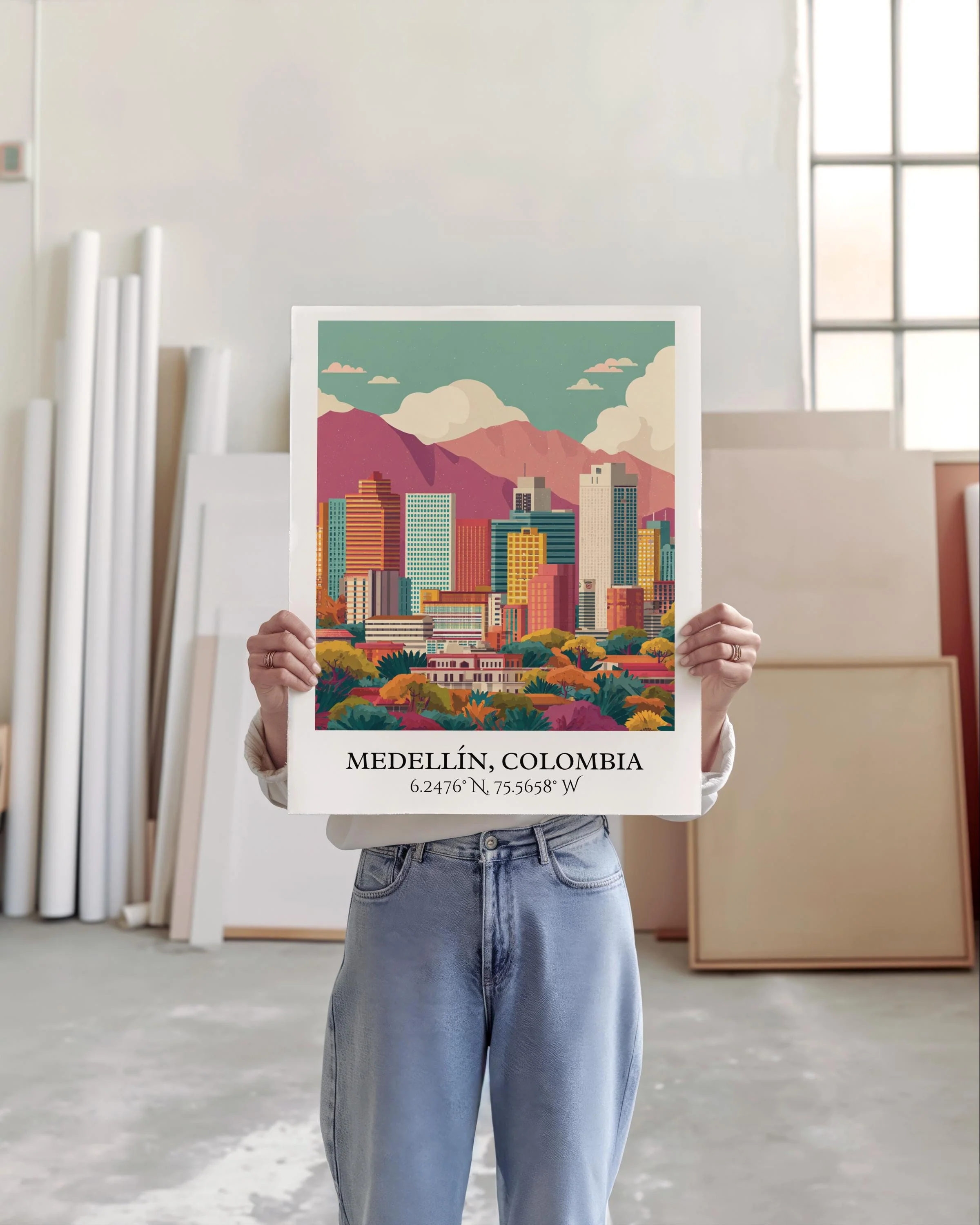 Medellín, Colombia – Watercolor Art Print - Image 4