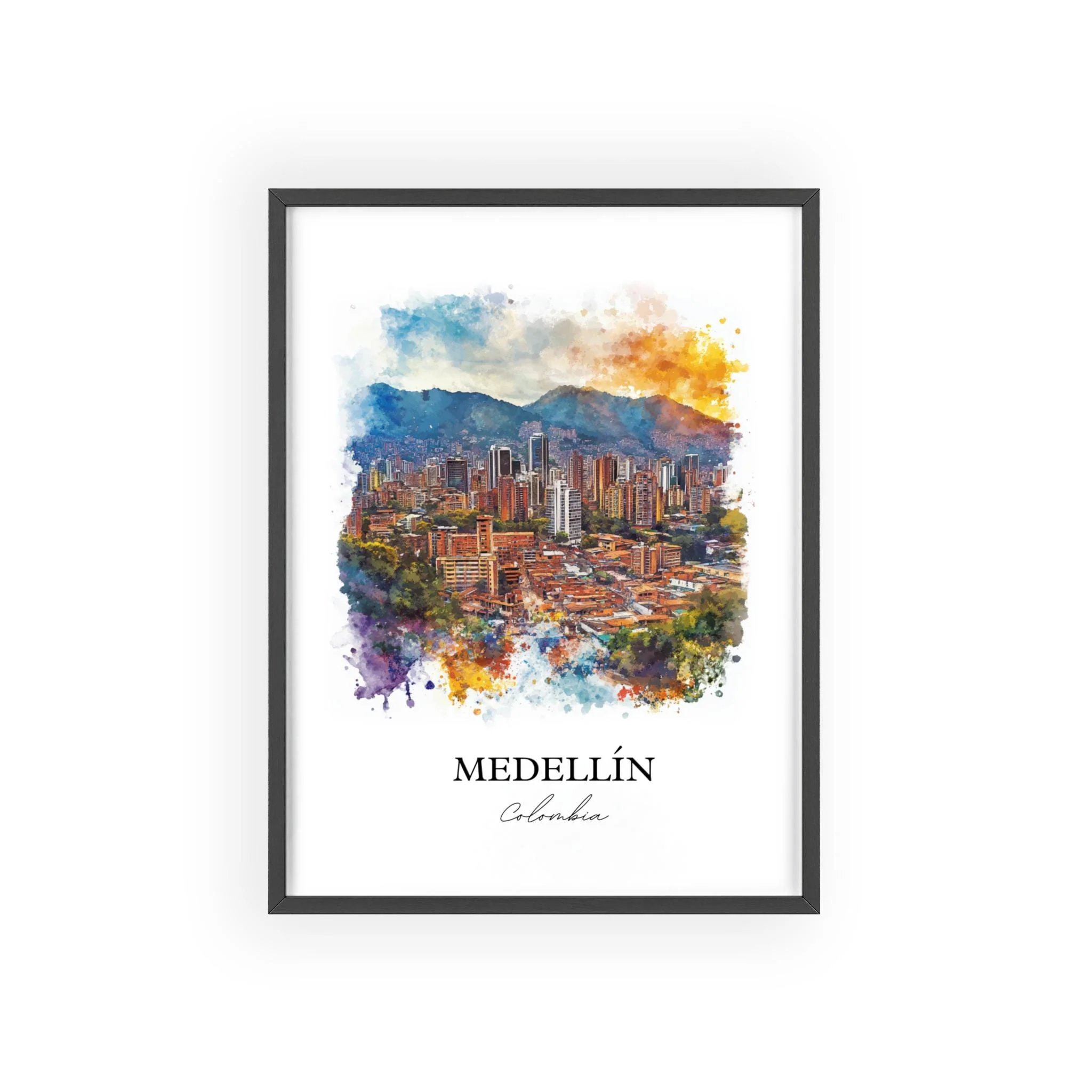 Medellín, Colombia – Watercolor Art Print - Image 7