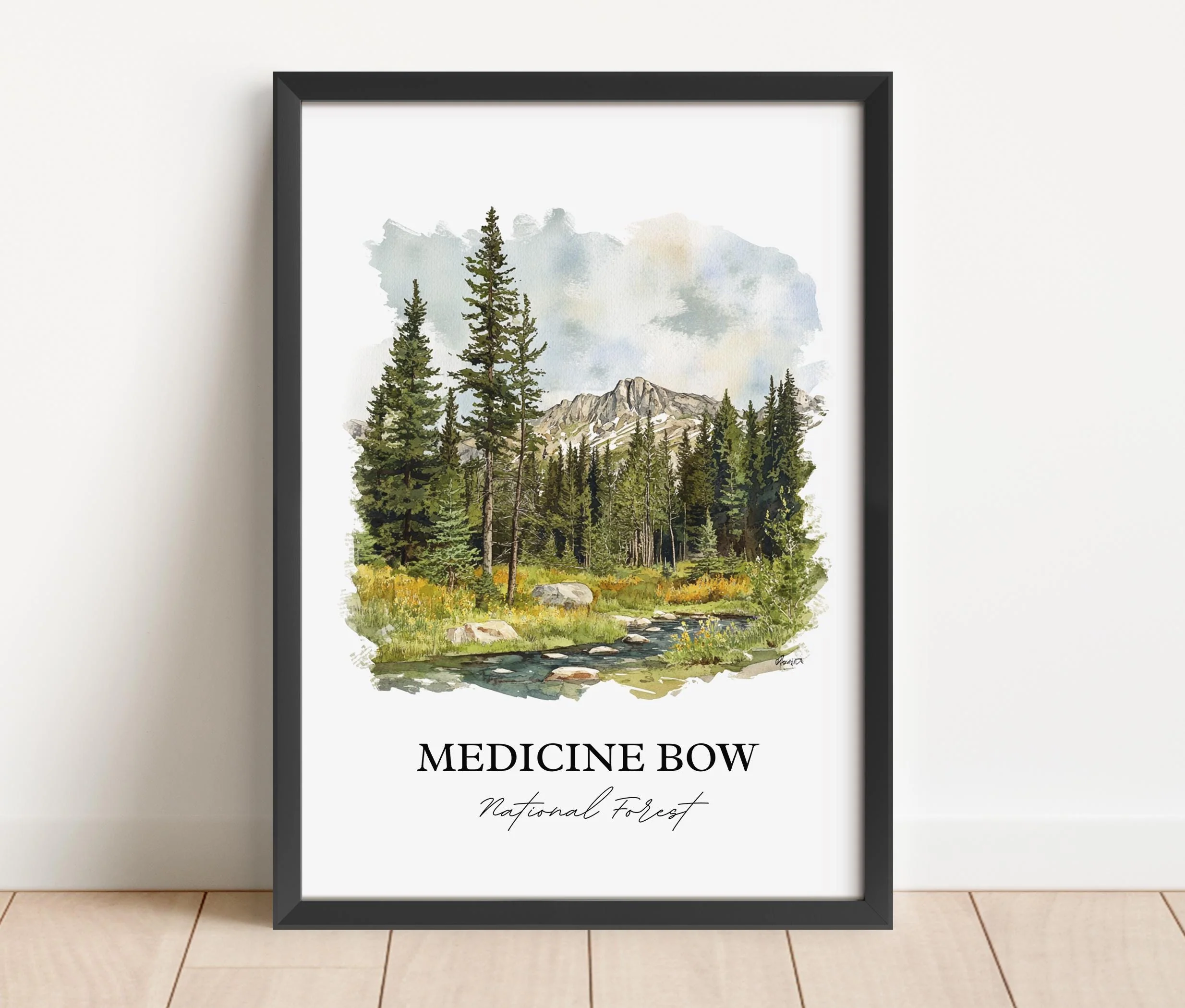Medicine Bow, Wyoming, USA – Watercolor Art Print