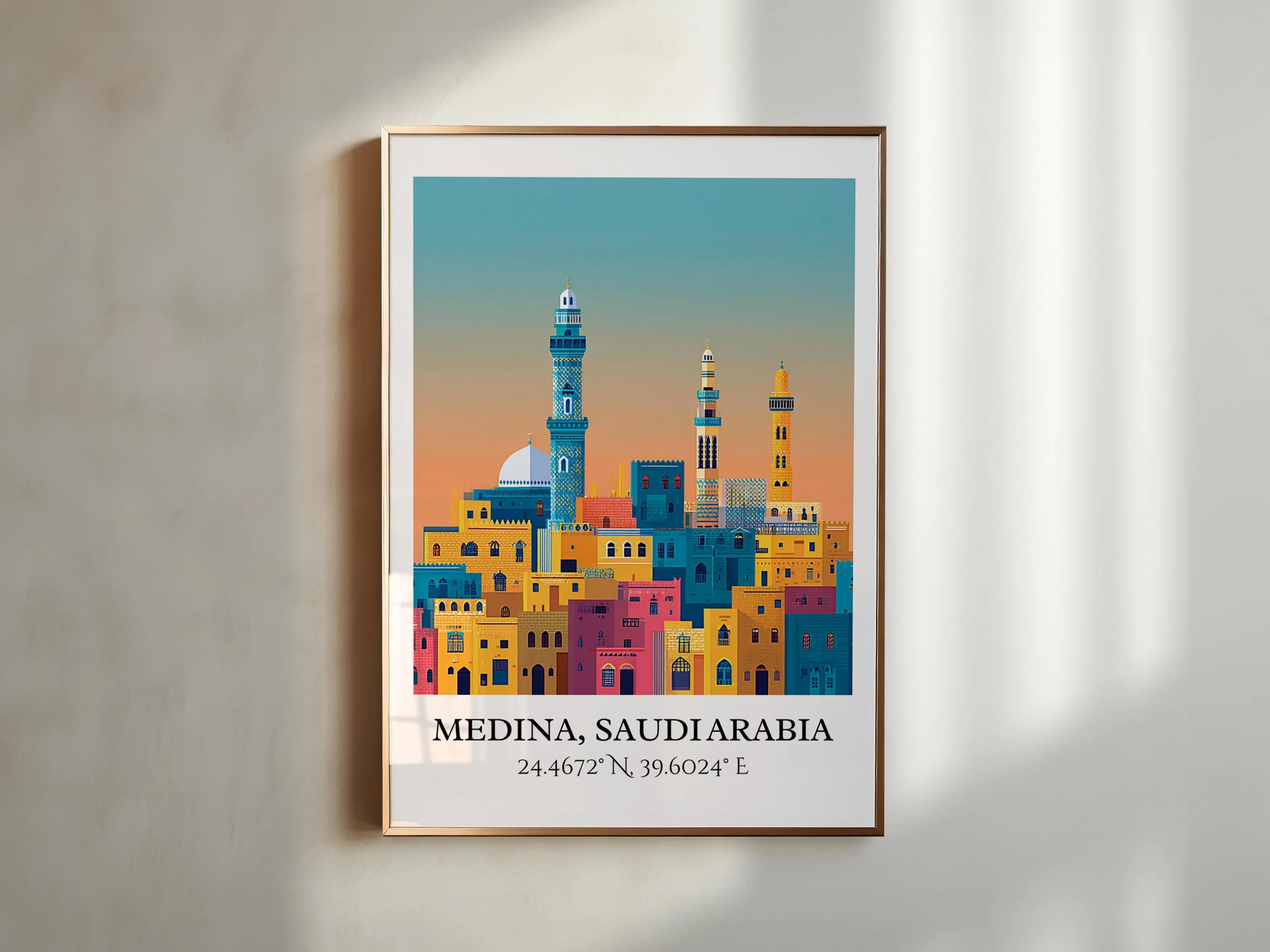Medina, Saudi Arabia – Watercolor Art Print - Image 6