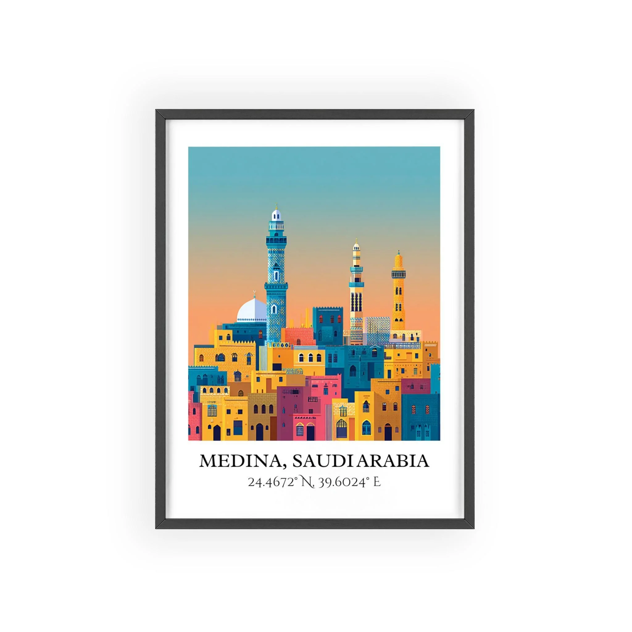 Medina, Saudi Arabia – Watercolor Art Print - Image 7