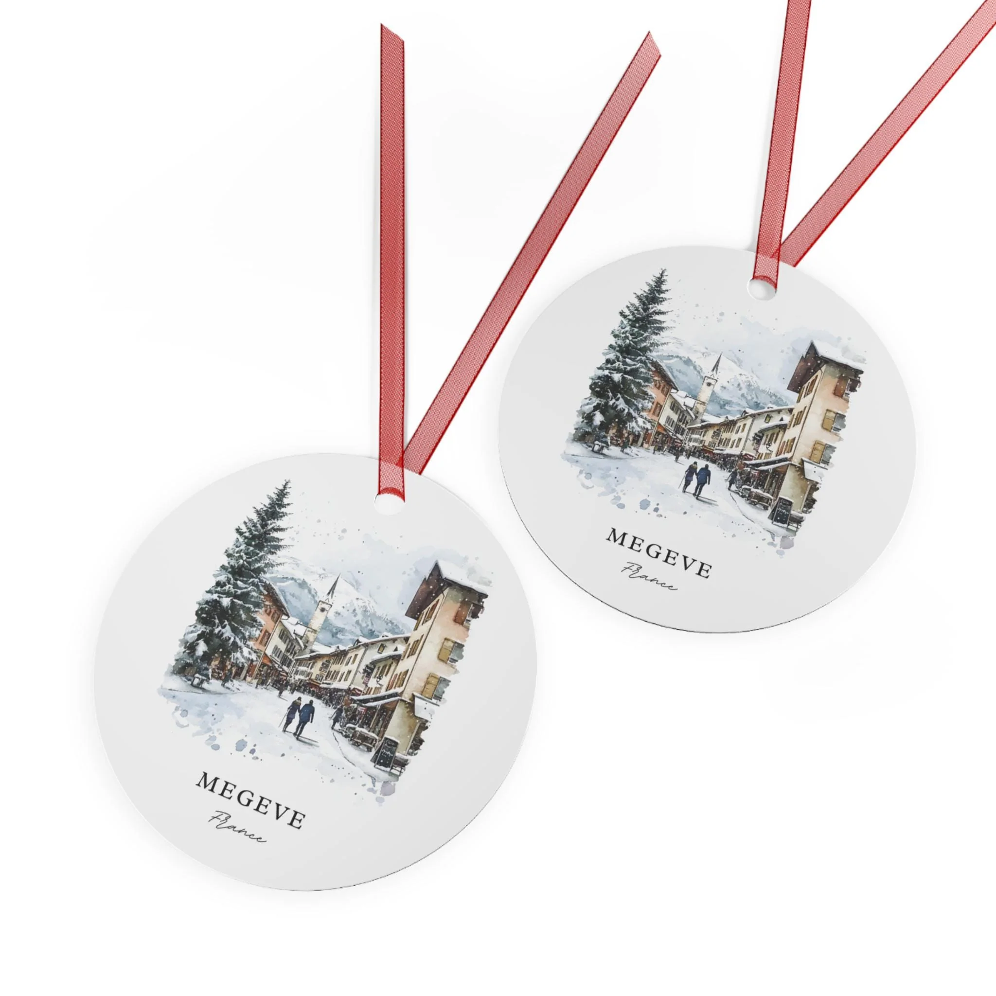 Megeve France Ornament: Unique Megeve Souvenir, Megeve French Alps Xmas Decor, and Authentic Mont Blanc Gift - Image 2