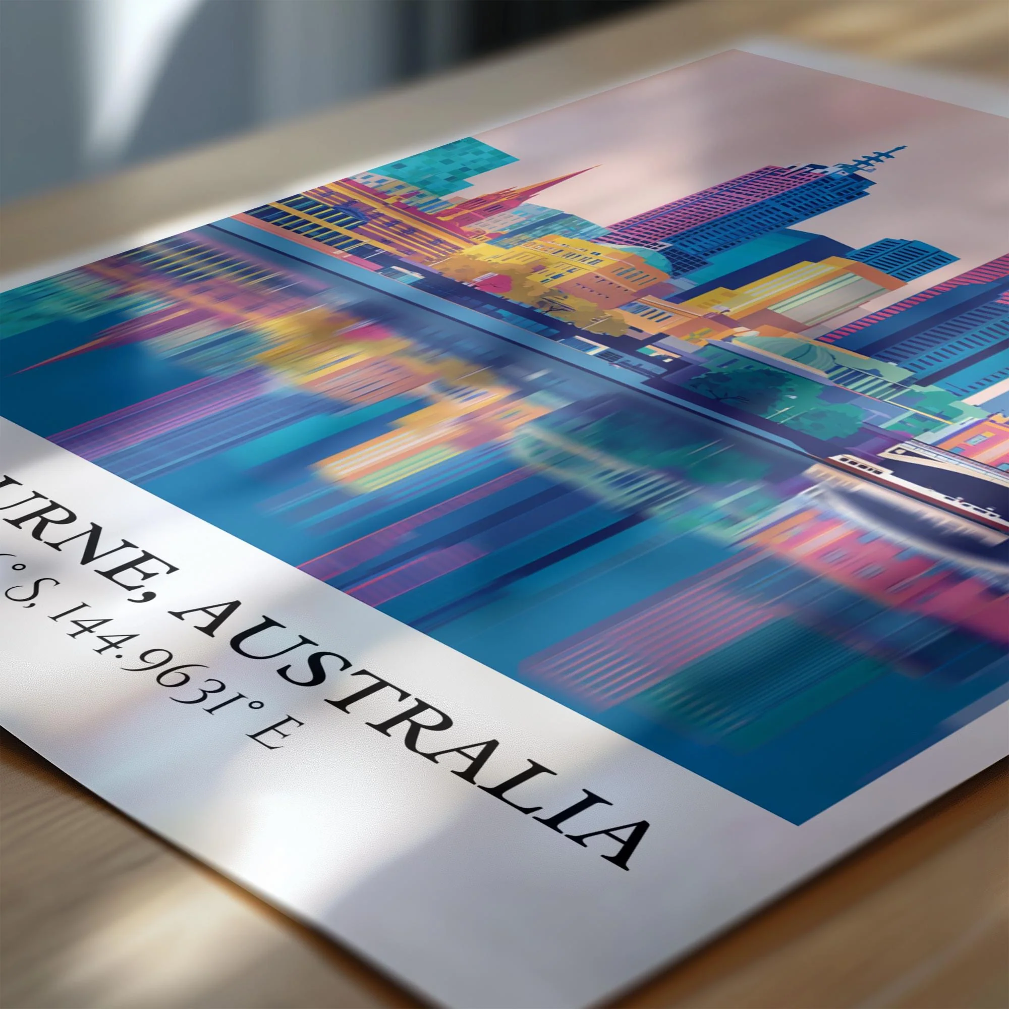 Melbourne, Australia – Watercolor Art Print - Image 2