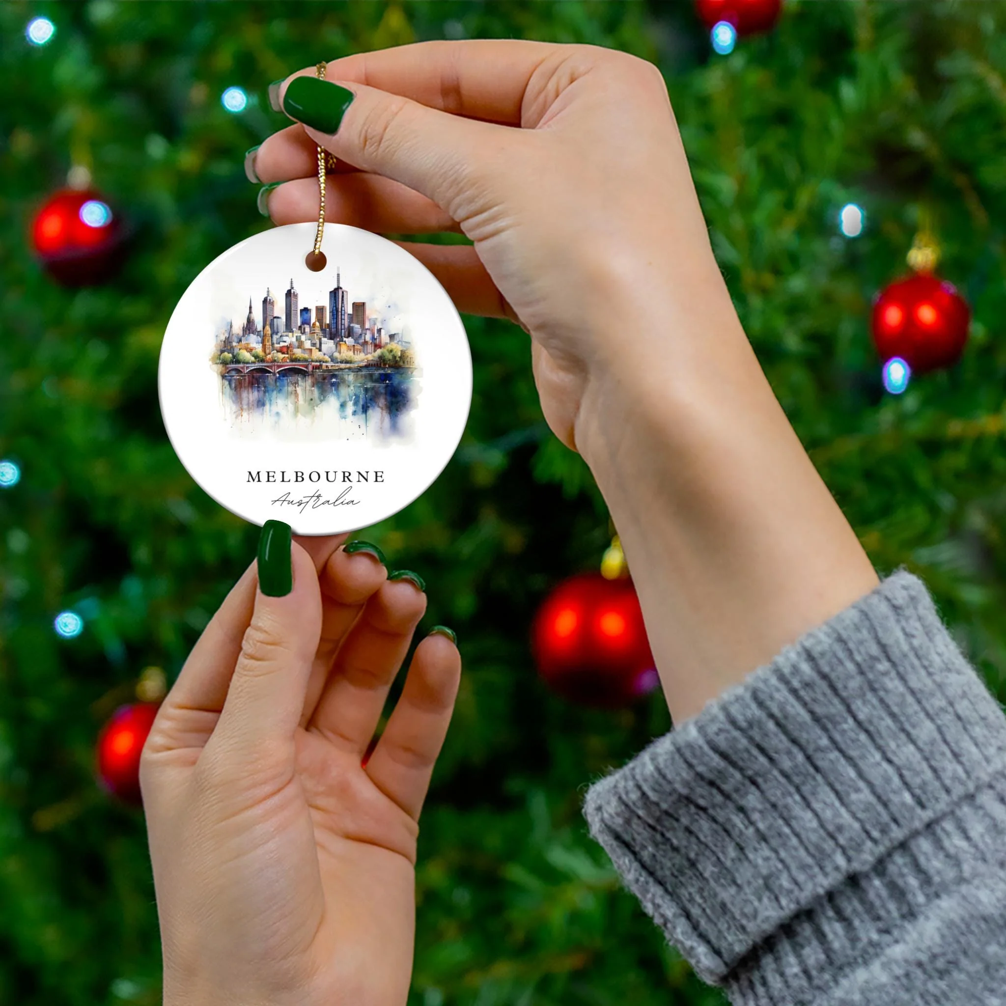 Melbourne Australia Ornament: Unique Melbourne Souvenir, Melbourne Xmas Decor, and Authentic Melbourne Australia Christmas Gift - Image 3