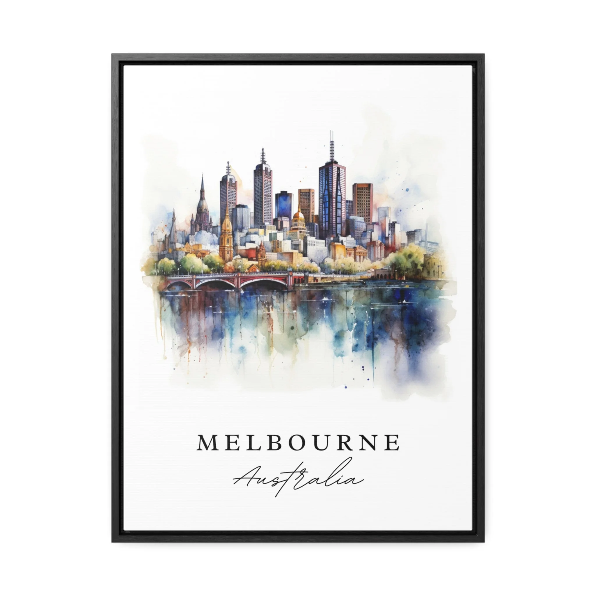 Melbourne, Australia – Watercolor Art Print - Image 2