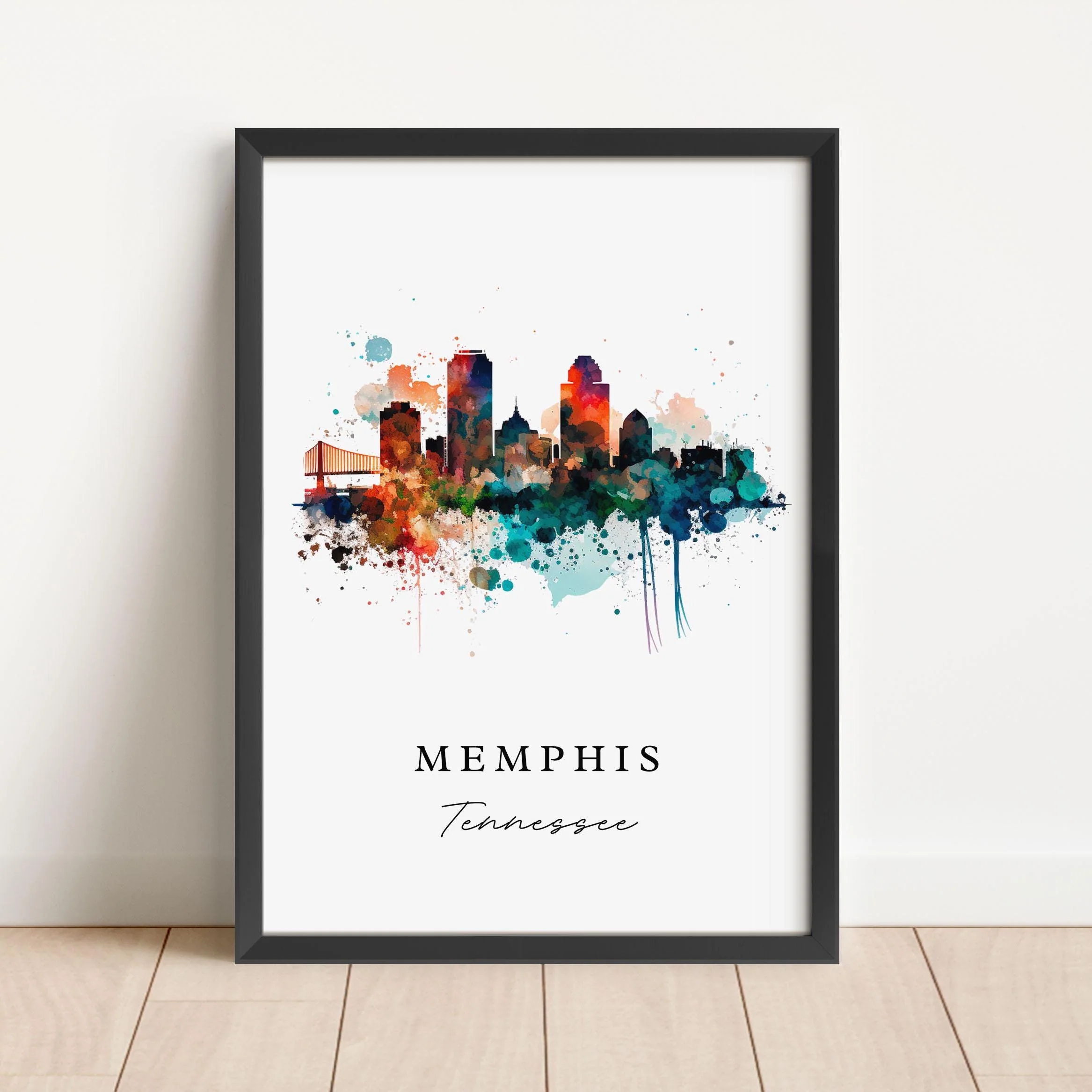 Memphis, Tennessee, USA – Watercolor Art Print