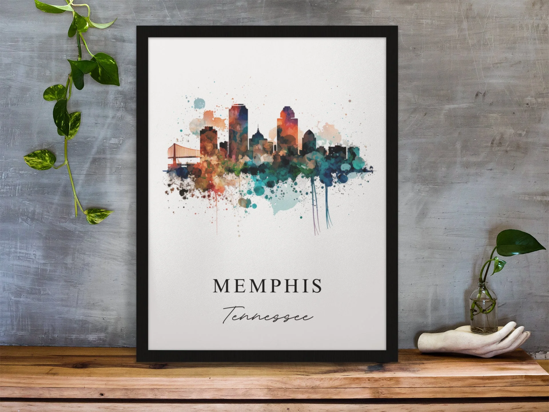 Memphis, Tennessee, USA – Watercolor Art Print - Image 5