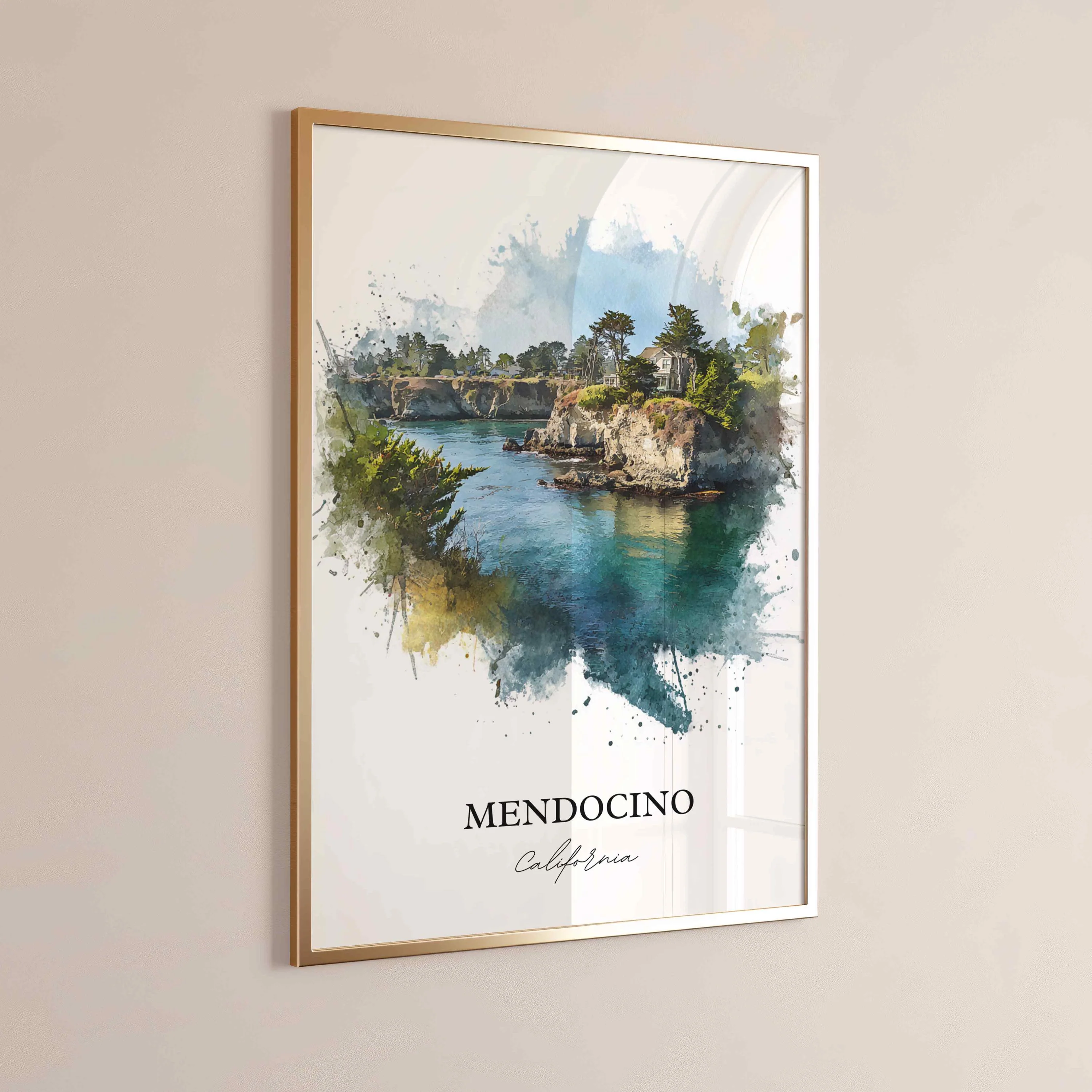 Mendocino, California – Watercolor Art Print - Image 5
