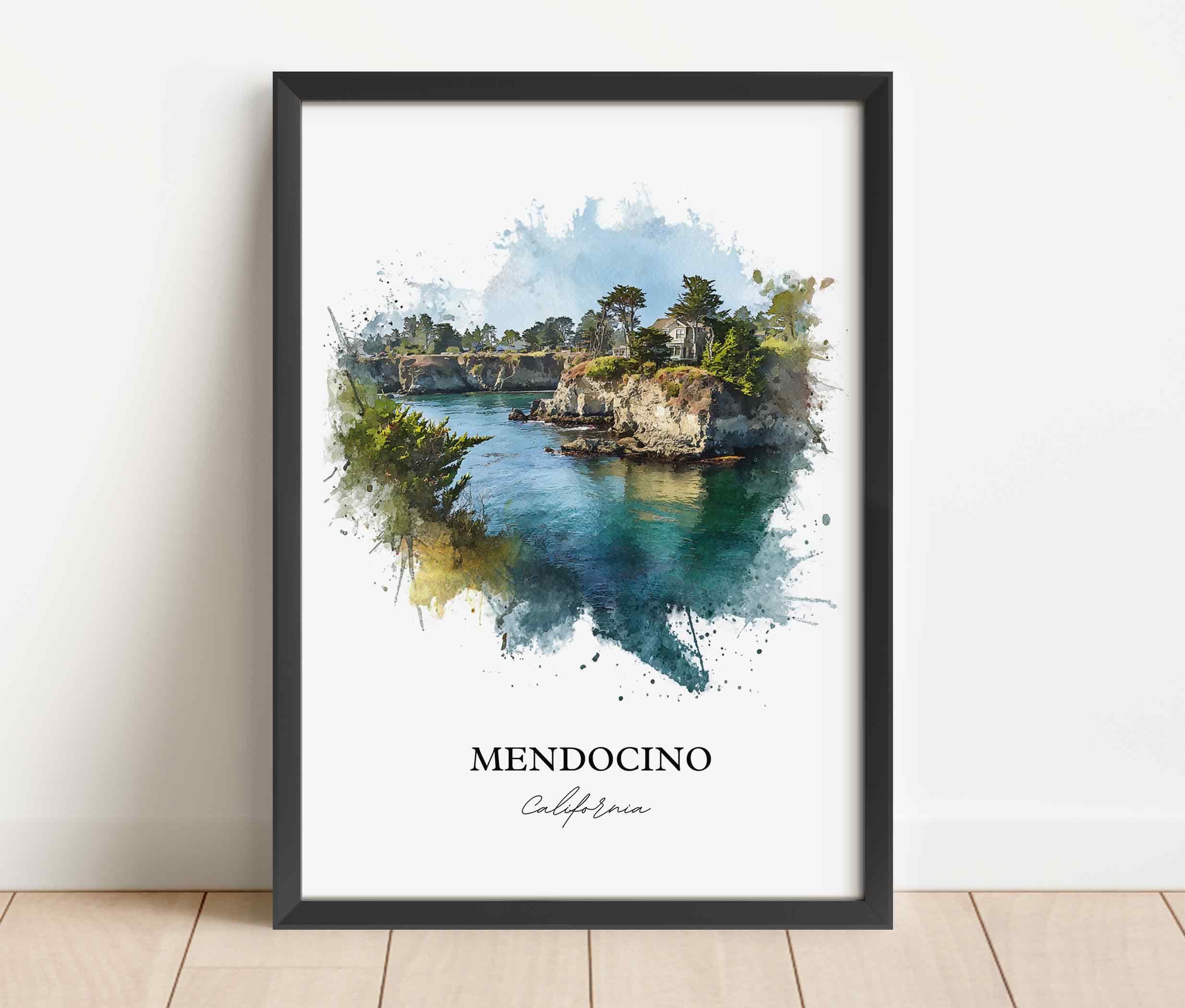 Mendocino, California – Watercolor Art Print - Image 6