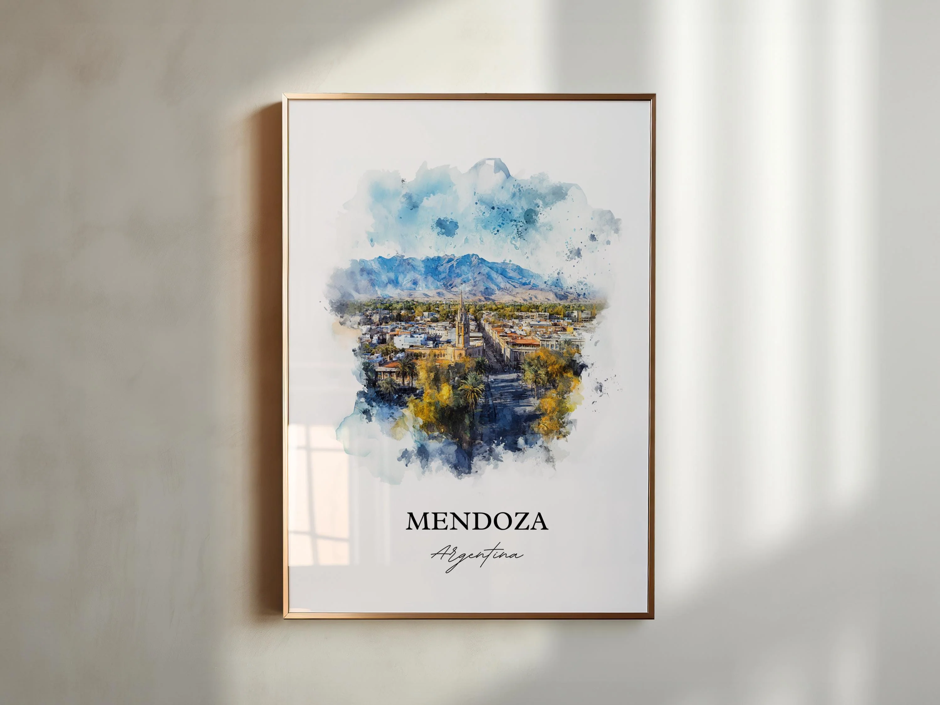 Mendoza, Argentina – Watercolor Art Print - Image 3