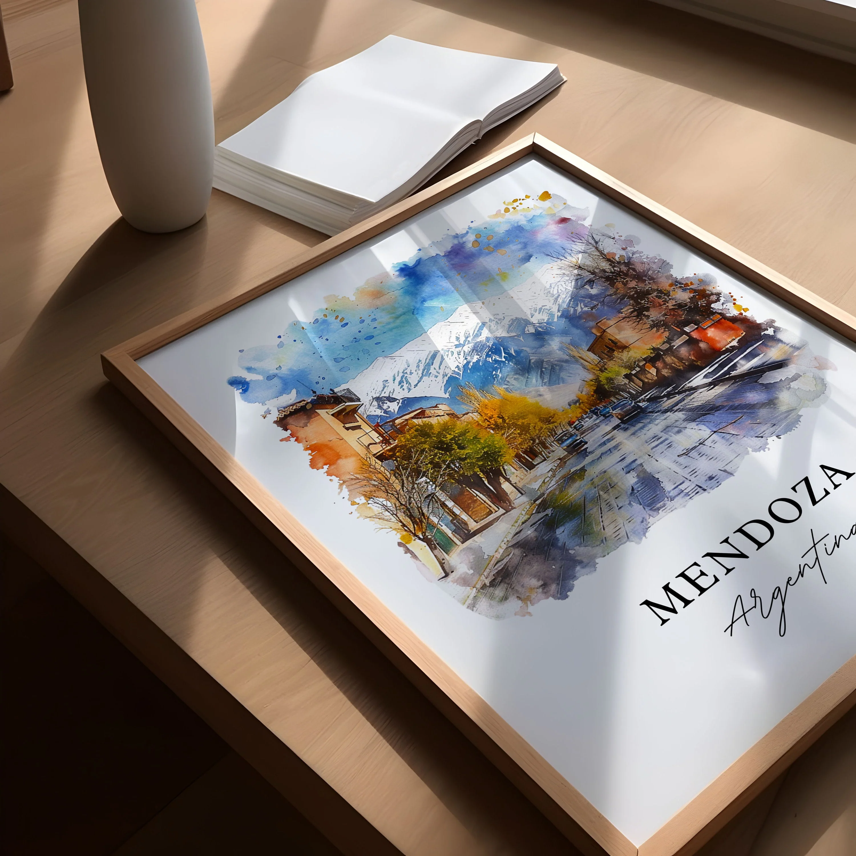 Mendoza, Argentina – Watercolor Art Print - Image 3