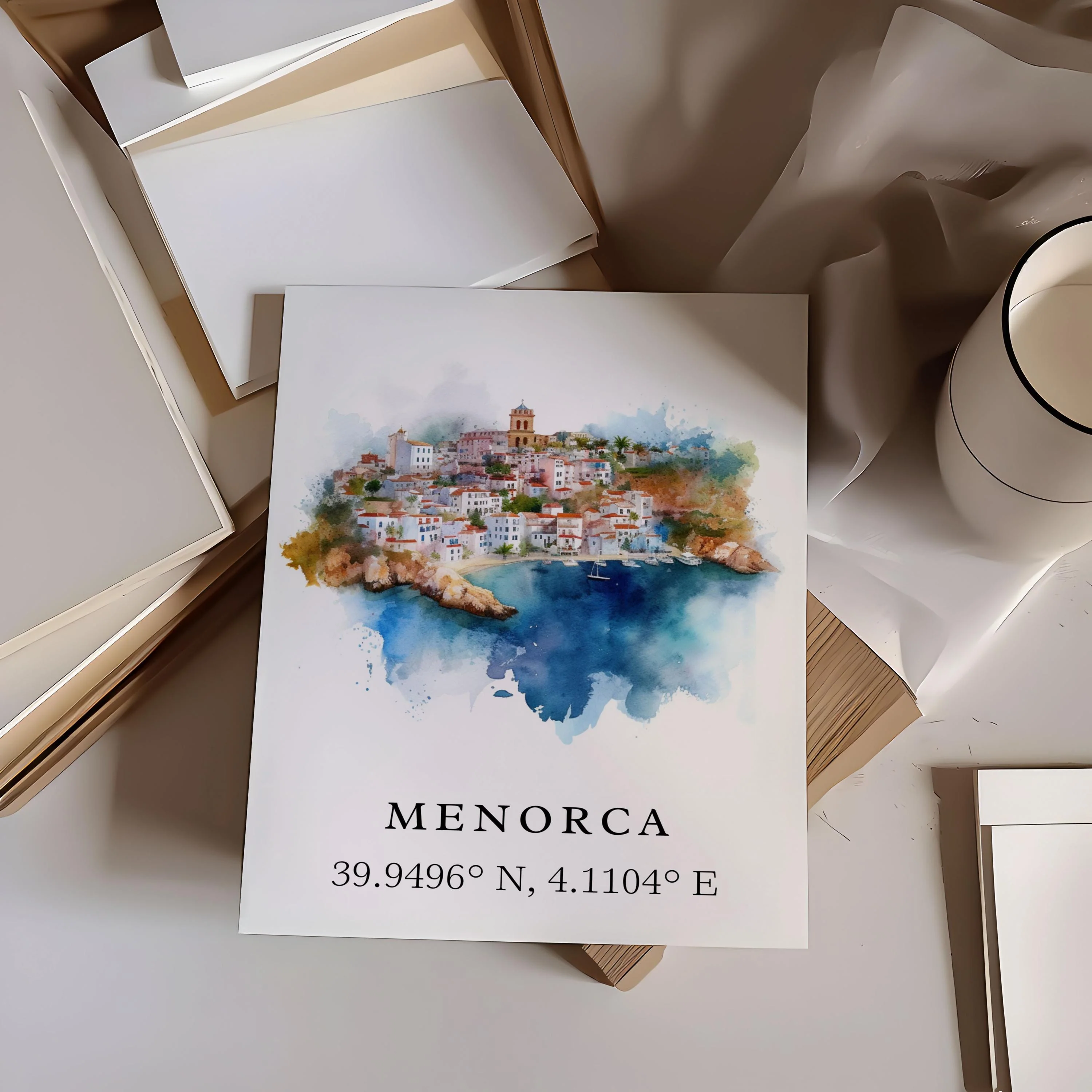 Menorca, Spain – Watercolor Art Print - Image 2