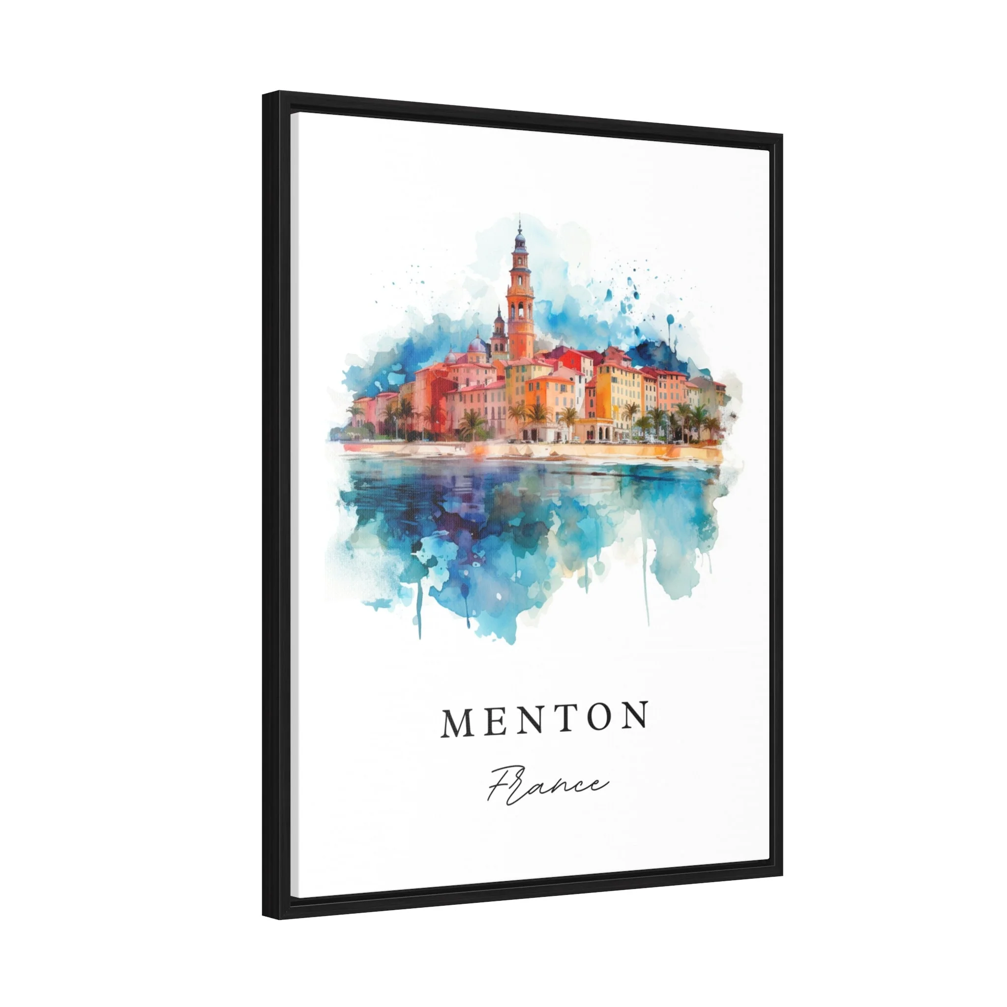Menton, France – Watercolor Art Print - Image 7