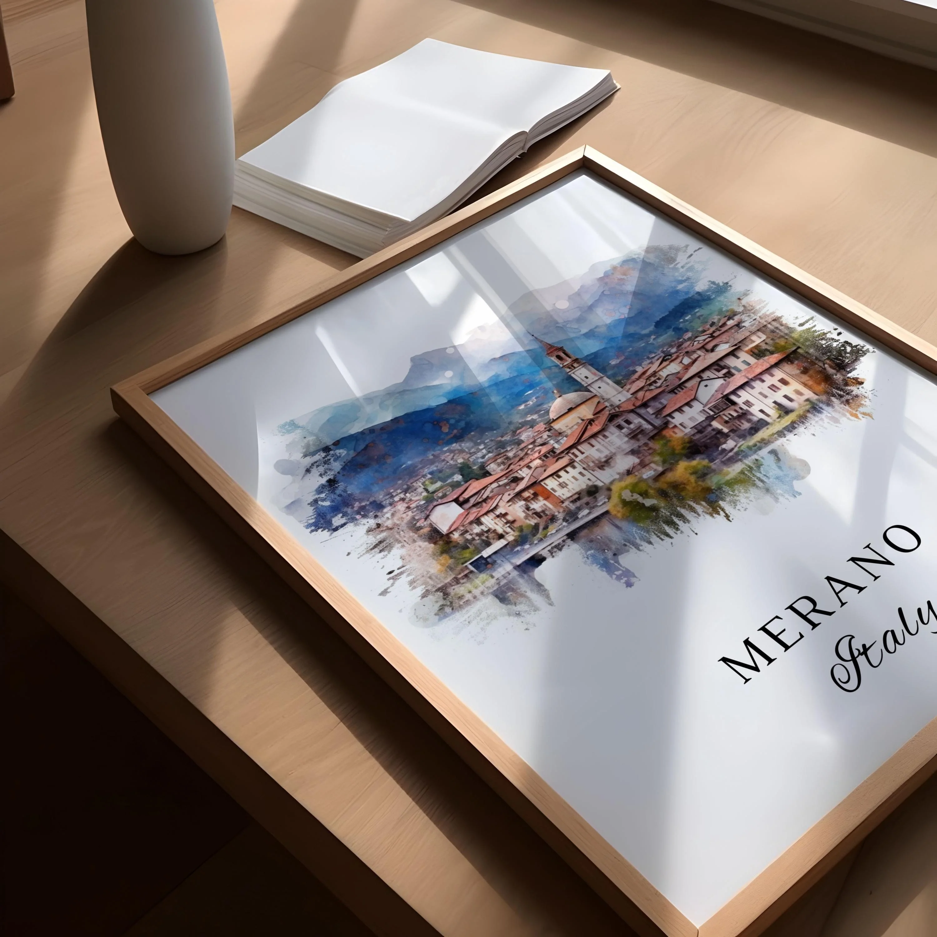Merano, Italy – Watercolor Art Print - Image 3