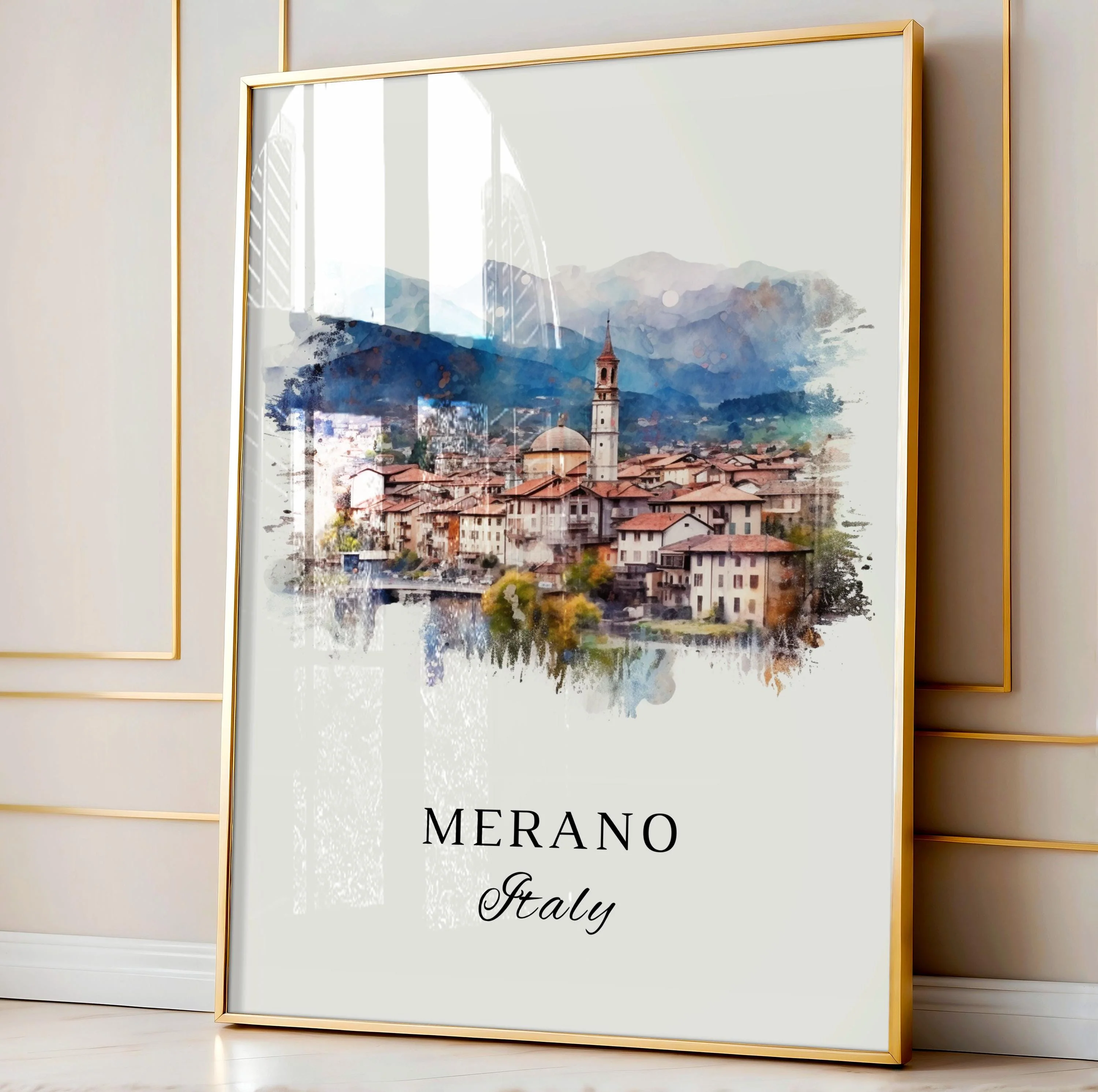 Merano, Italy – Watercolor Art Print - Image 4
