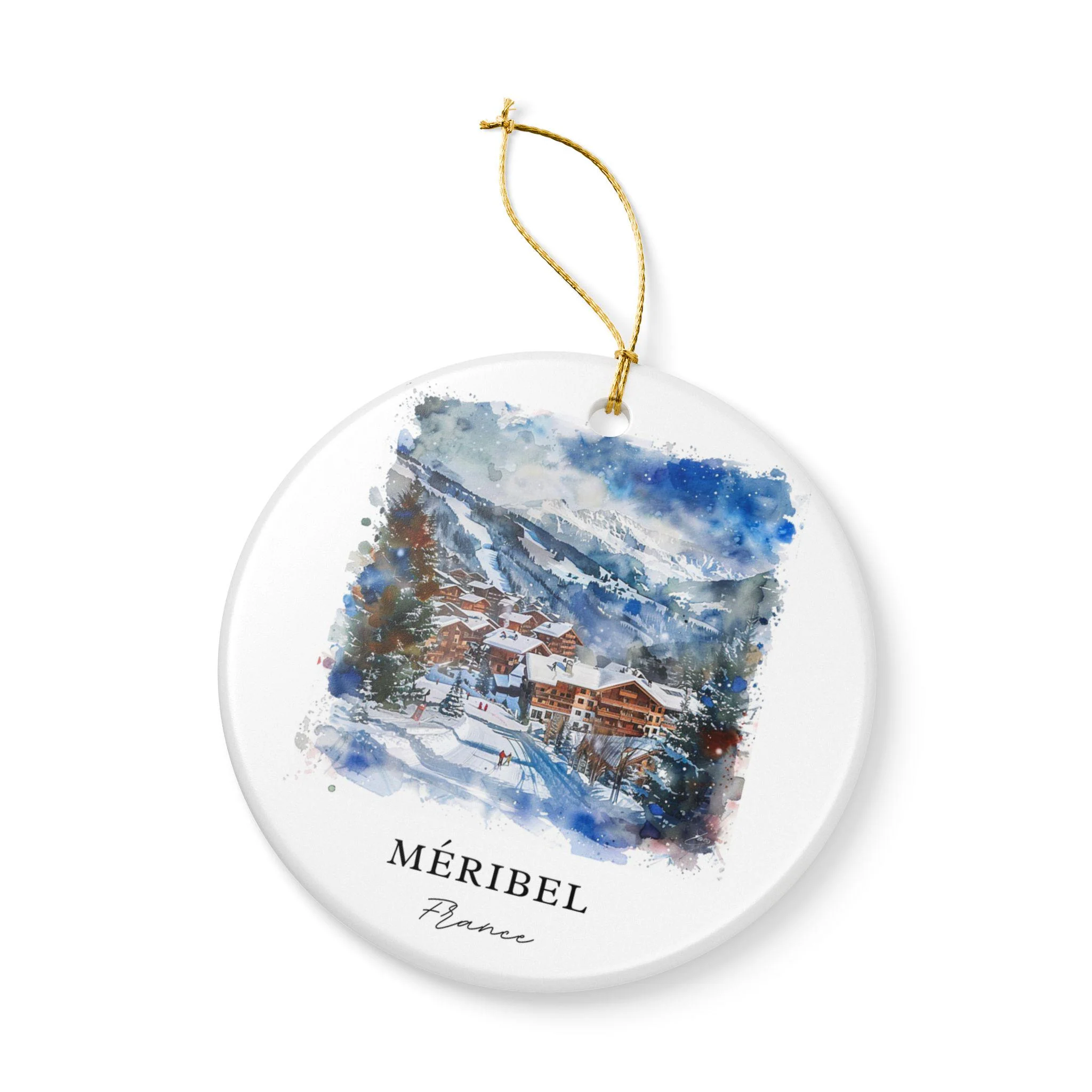 Meribel France Ornament: Unique Meribel France Souvenir, French Alps Xmas Decor, and Authentic France Ski Gift - Image 3