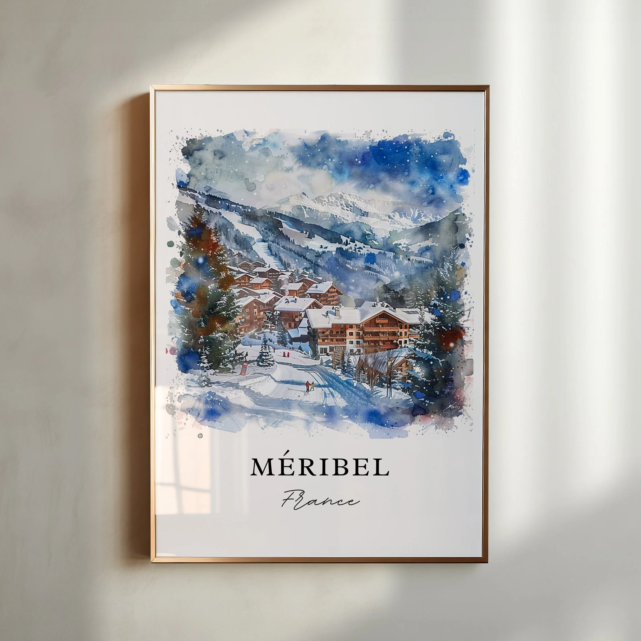Meribel, France – Watercolor Art Print