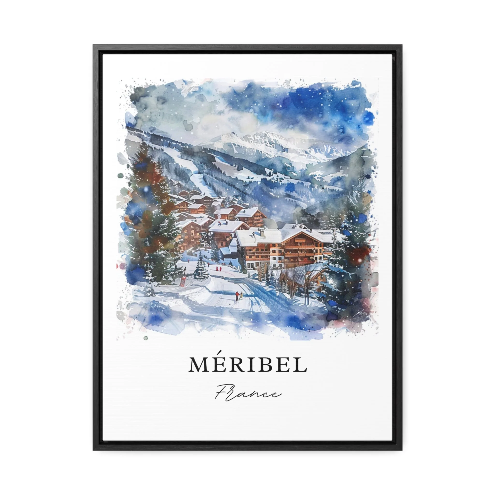 Meribel, France – Watercolor Art Print - Image 5