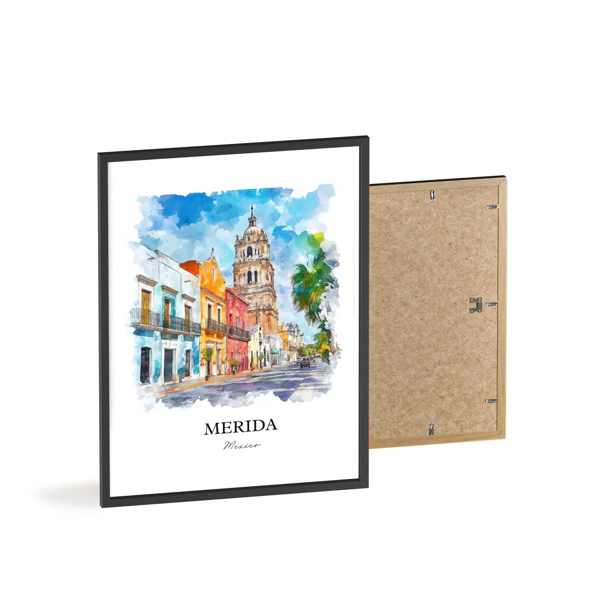 Merida, Mexico – Watercolor Art Print - Image 8