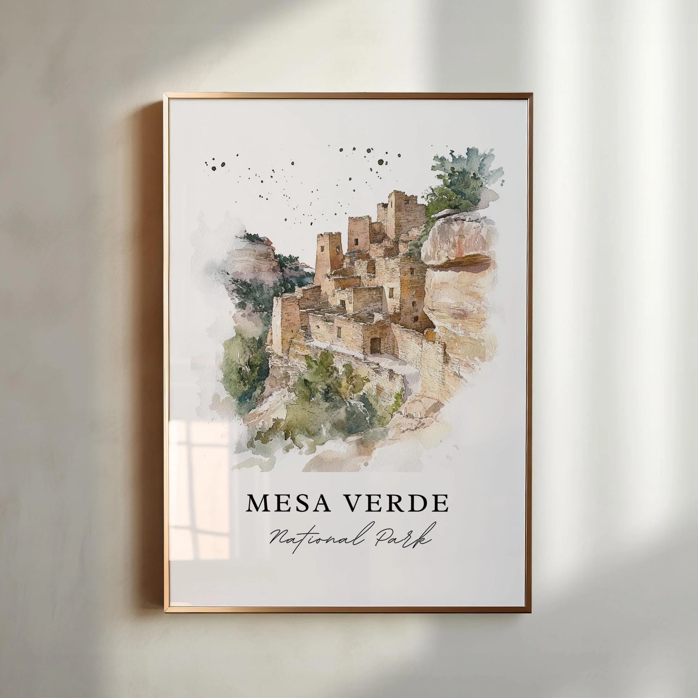 Mesa Verde, USA – Watercolor Art Print