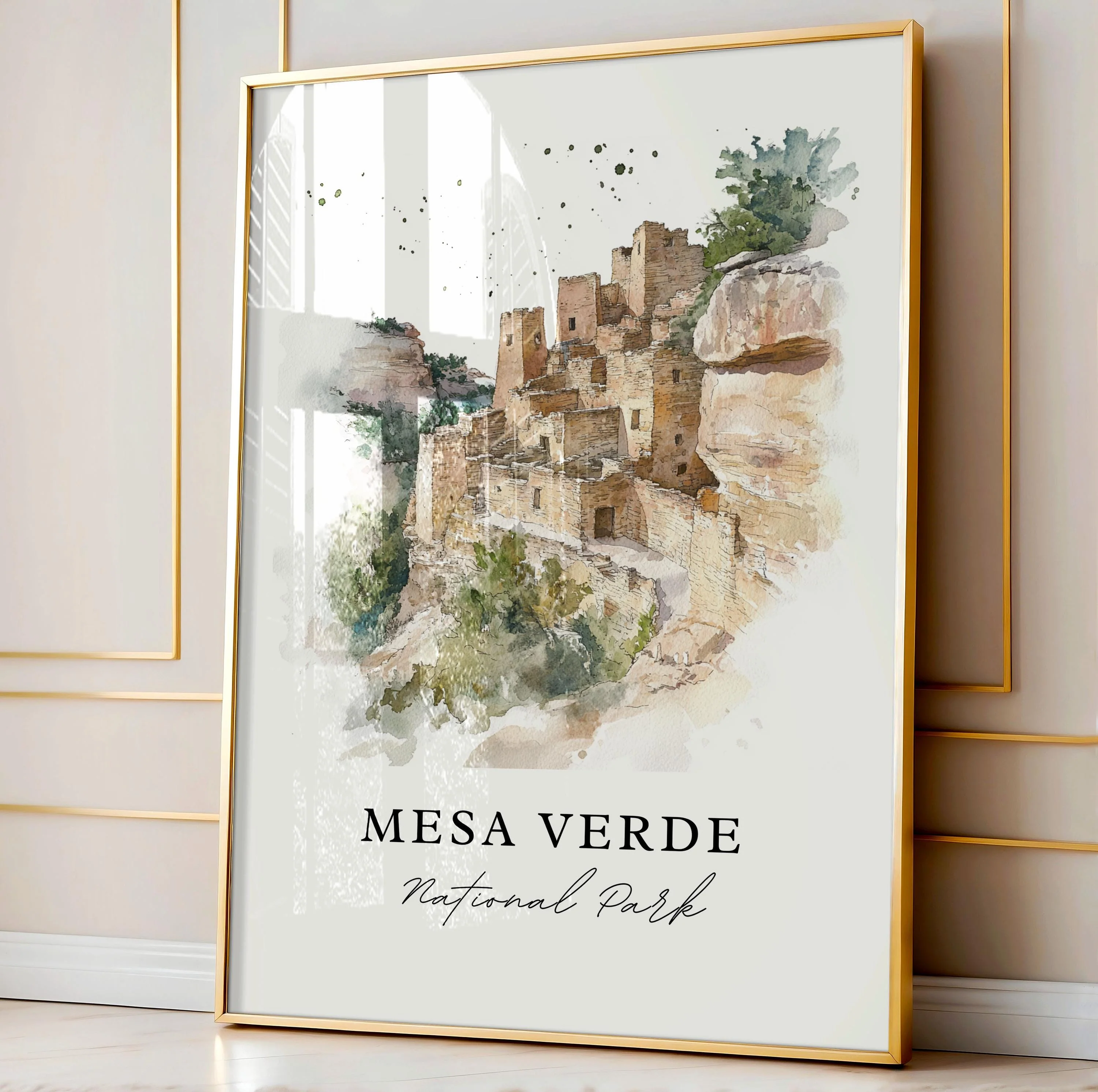 Mesa Verde, USA – Watercolor Art Print - Image 4