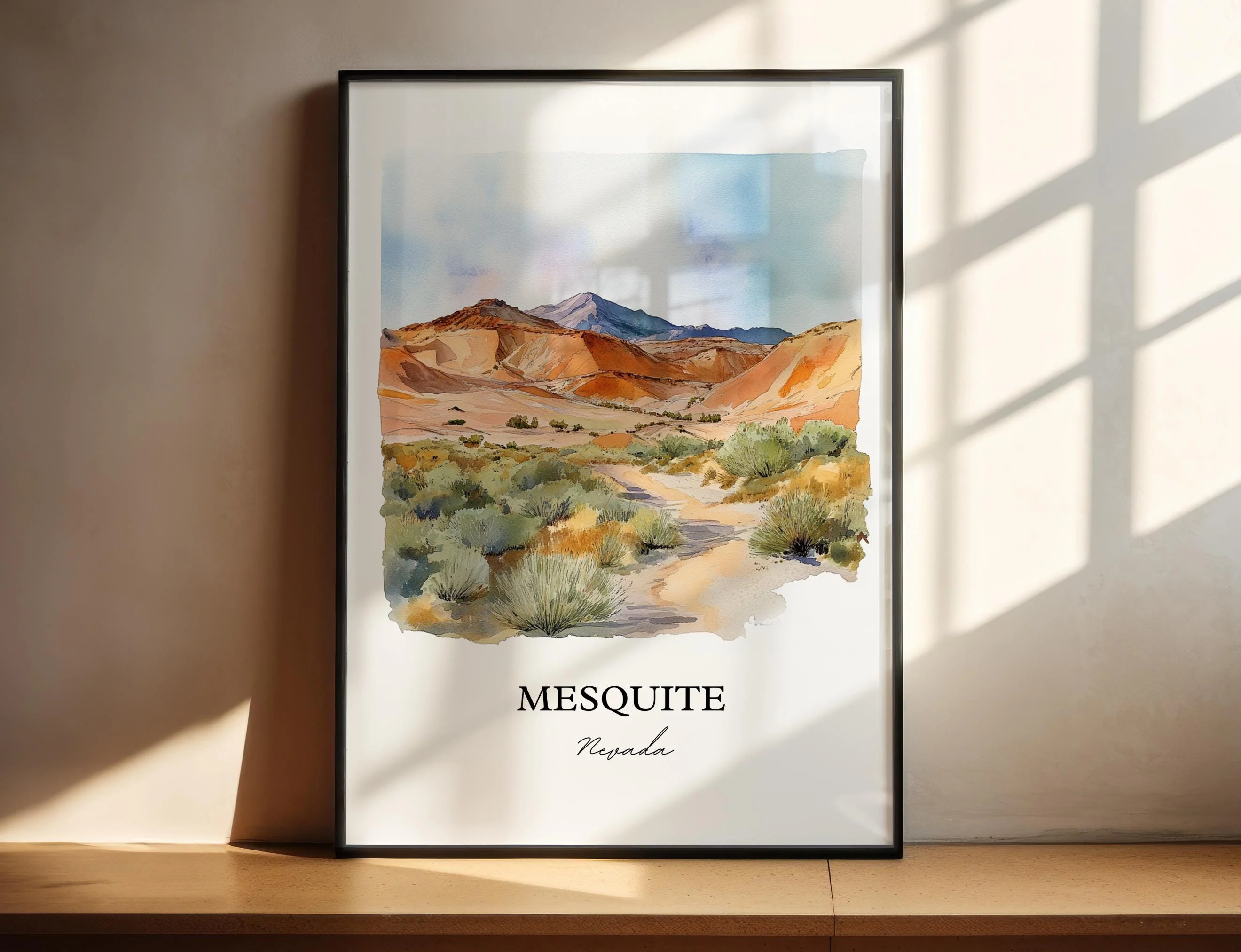 Mesquite, Nevada – Watercolor Art Print - Image 3
