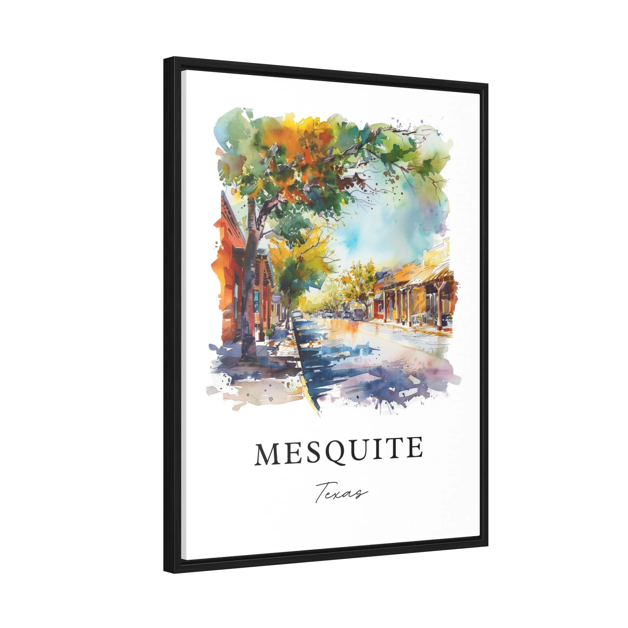 Mesquite, Texas, Texas – Watercolor Art Print - Image 7