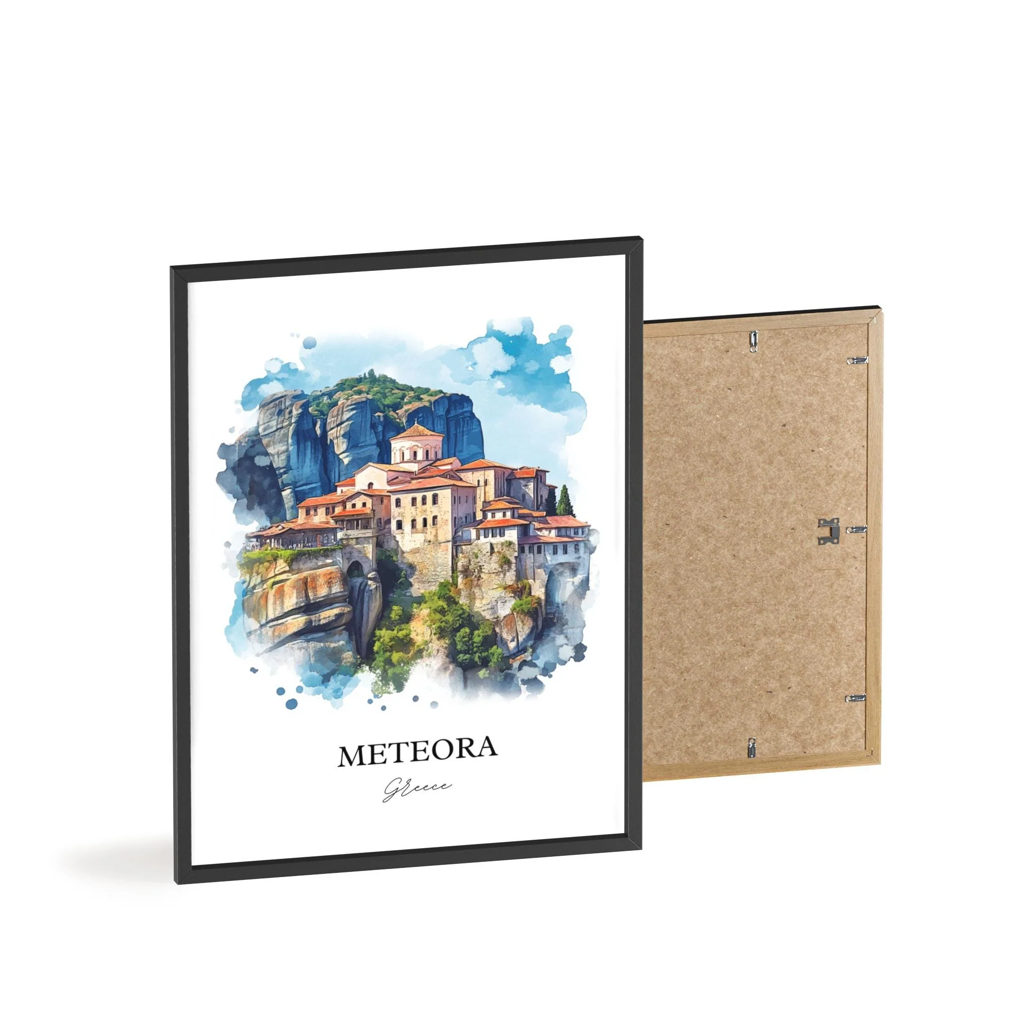 Meteora, Greece – Watercolor Art Print - Image 8
