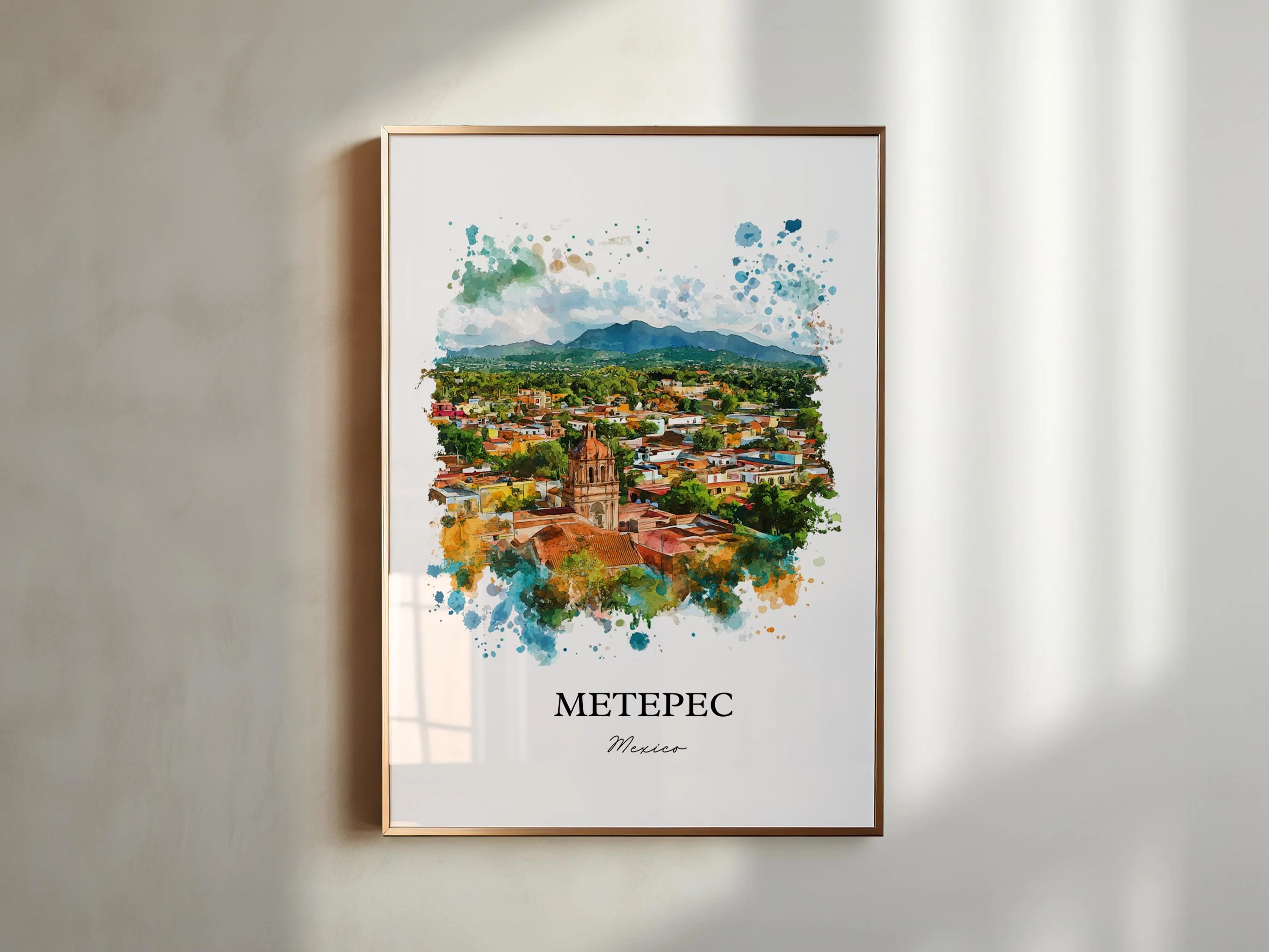 Metepec, Mexico – Watercolor Art Print - Image 6