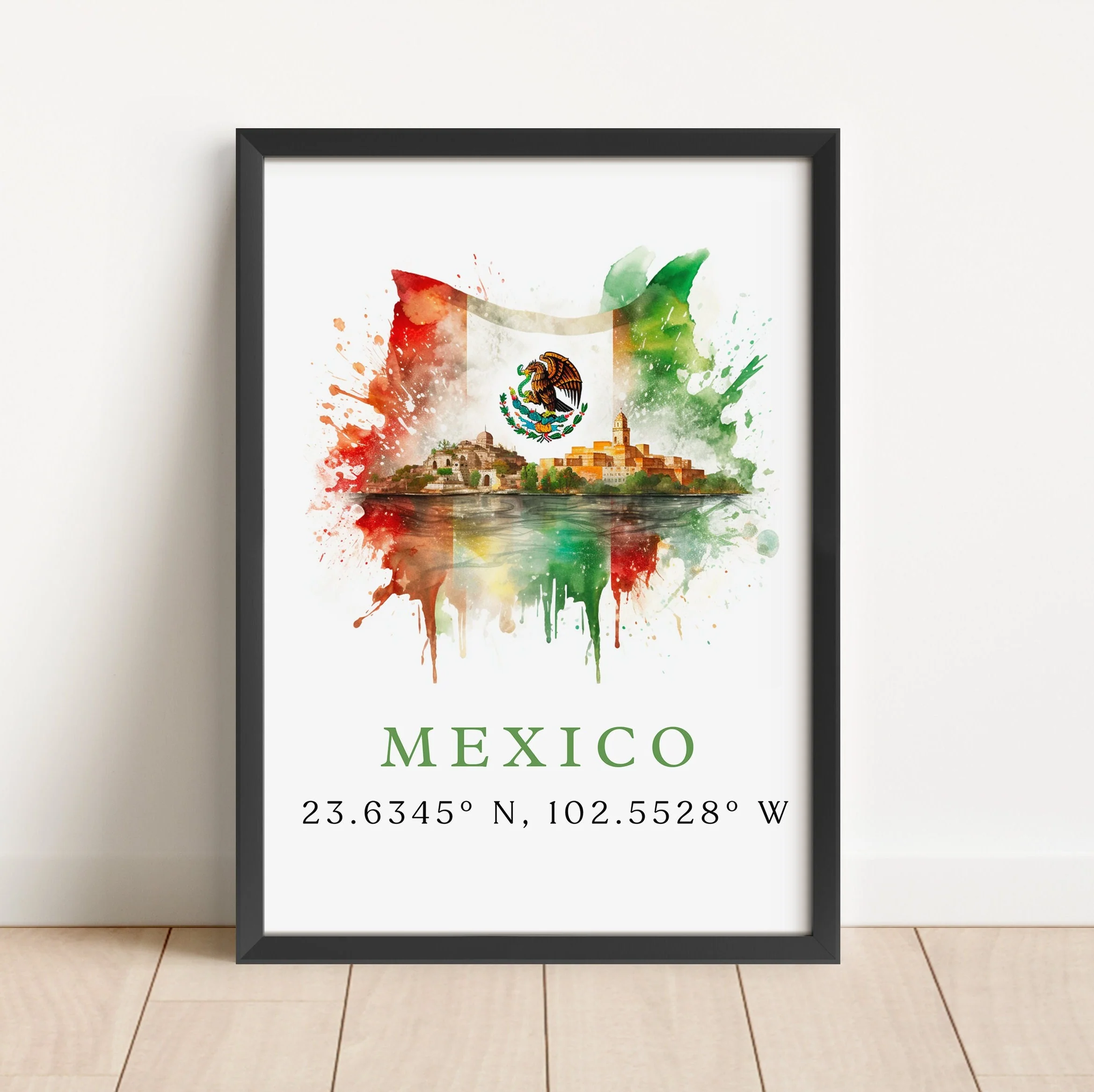 Mexico, Mexico – Watercolor Art Print - Image 5