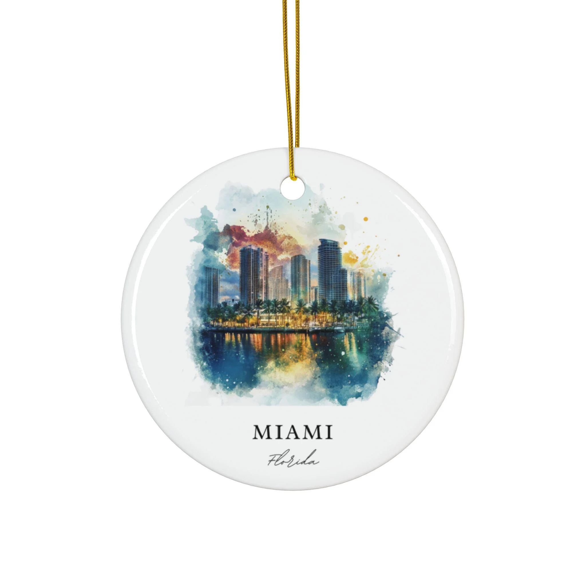 Miami Florida Ornament: Unique Miami Souvenir, Miami FL Decor, and Authentic Miami Florida Gift - Image 3