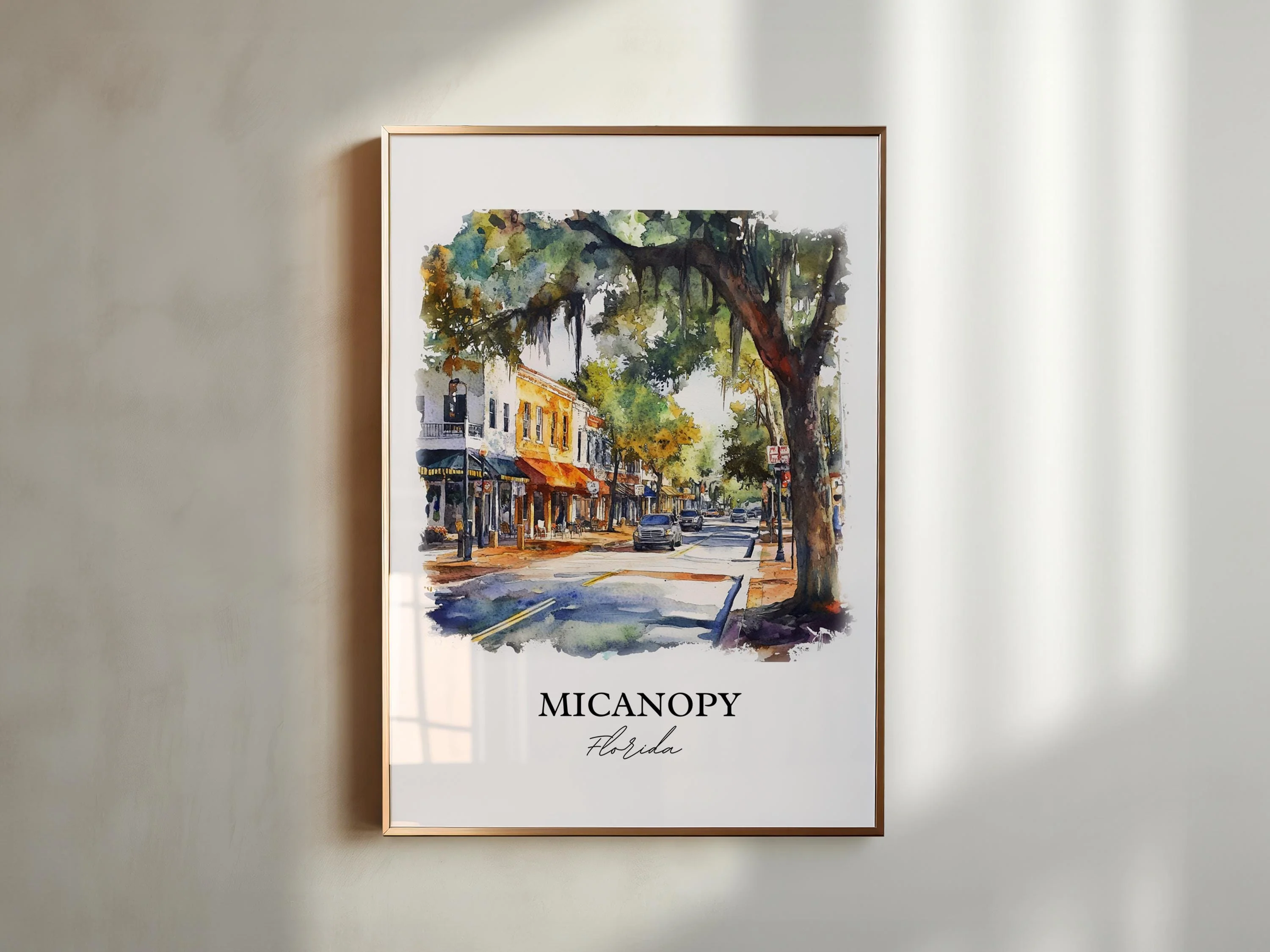 Micanopy, FL, USA – Watercolor Art Print - Image 4