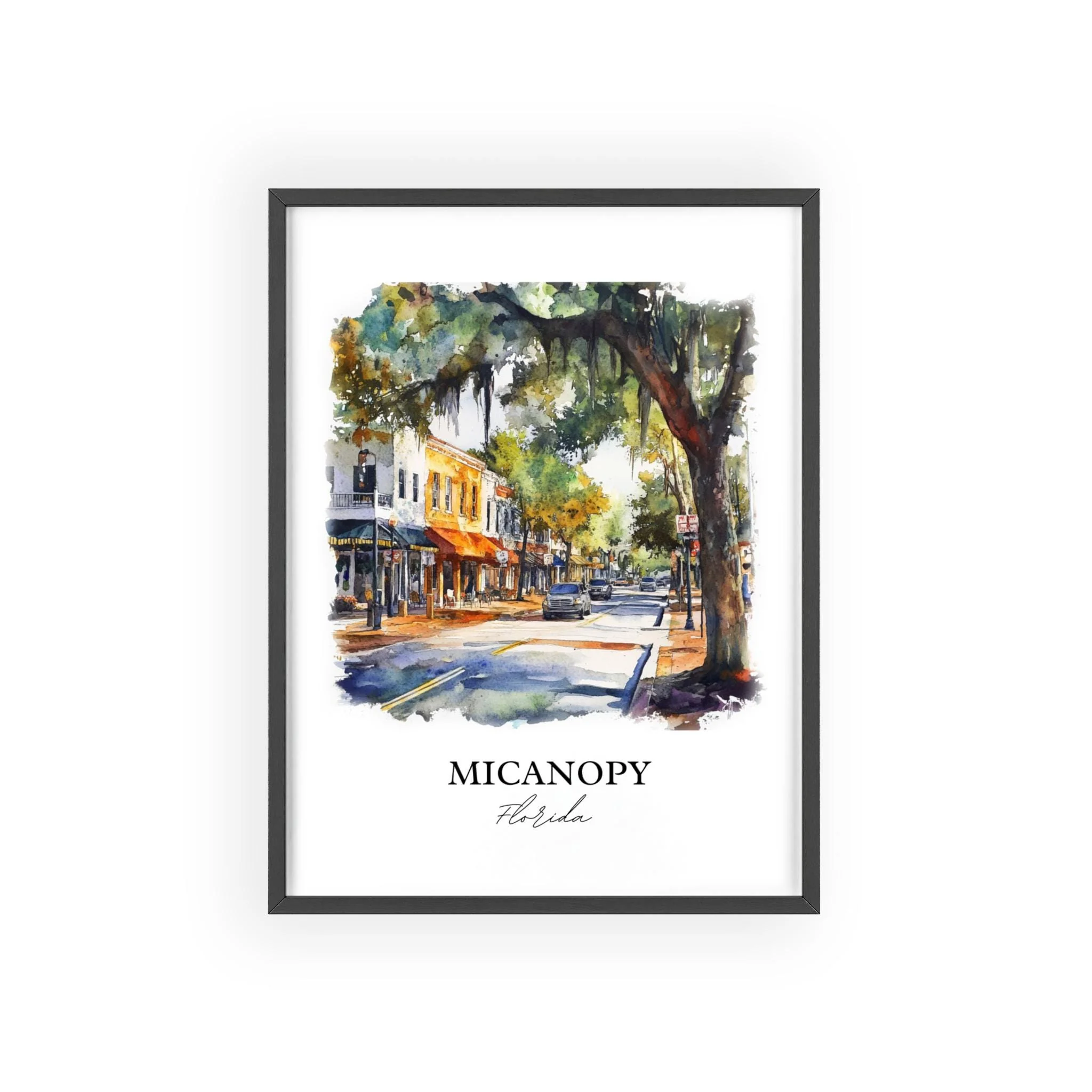 Micanopy, FL, USA – Watercolor Art Print - Image 7