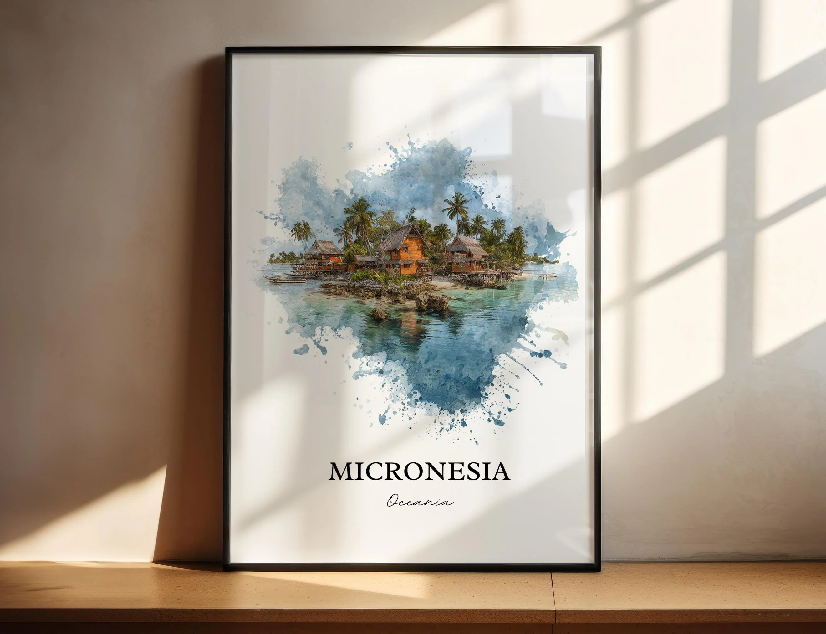 Micronesia, Federated States of Micronesia – Watercolor Art Print