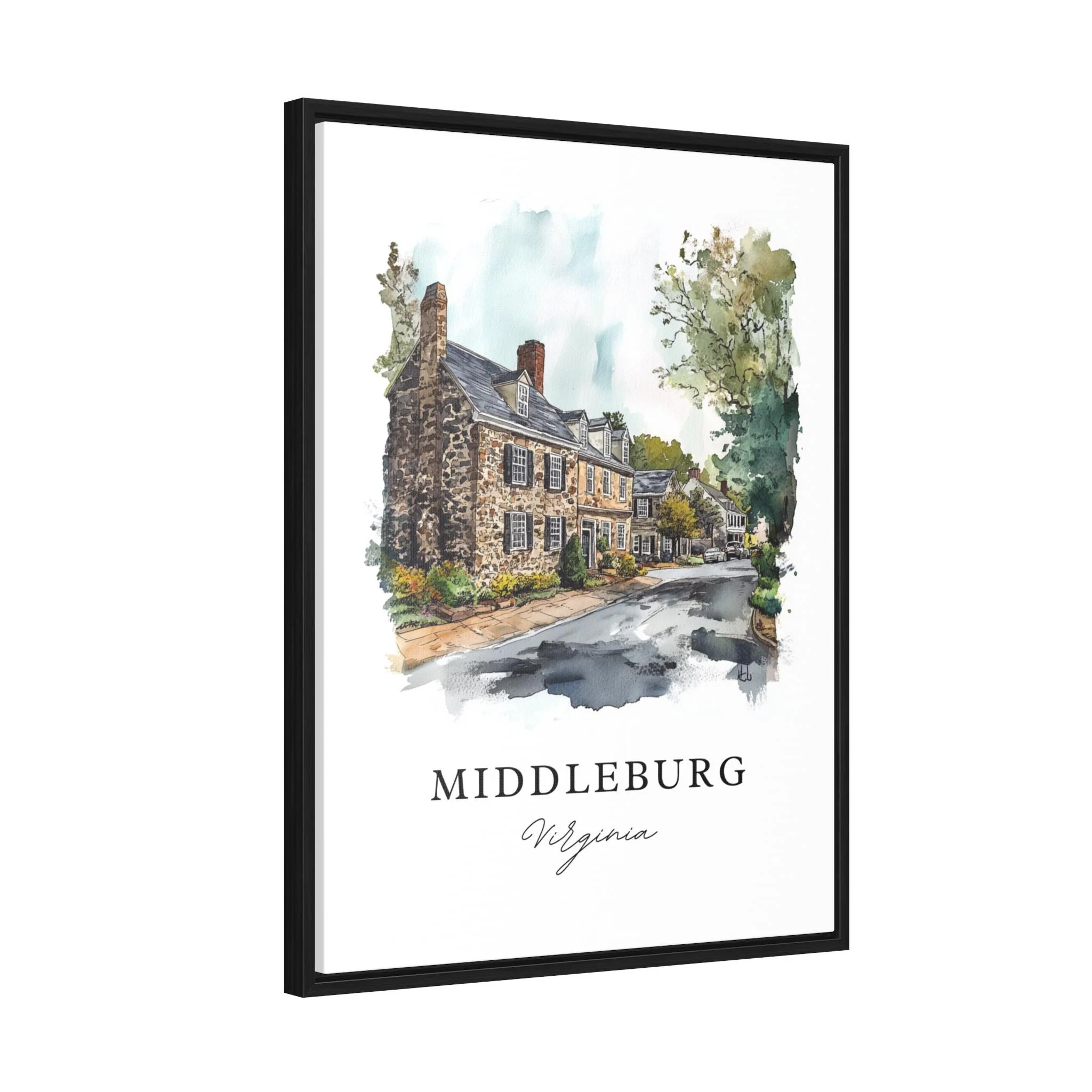 Middleburg, Virginia – Watercolor Art Print - Image 6