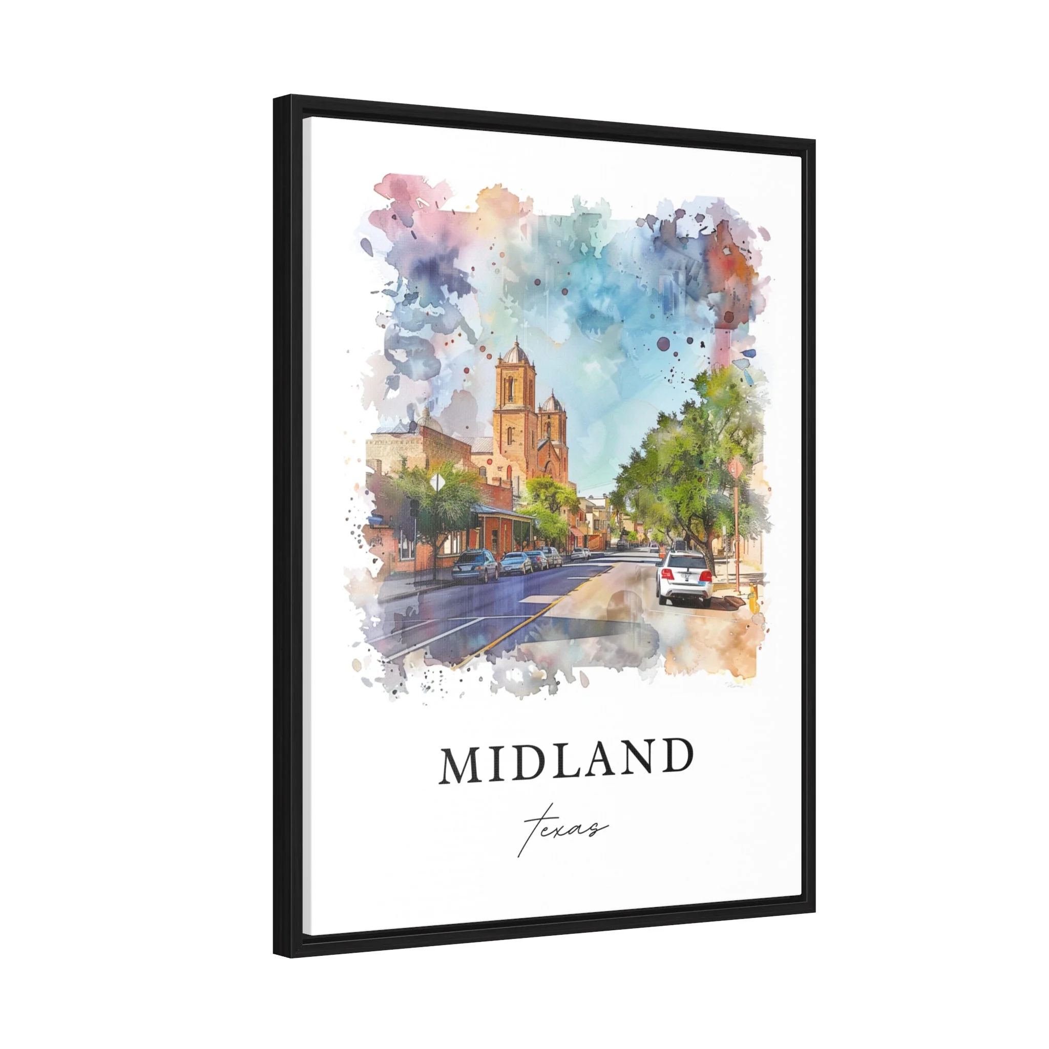 Midland, Texas Watercolor Art Print - Image 7