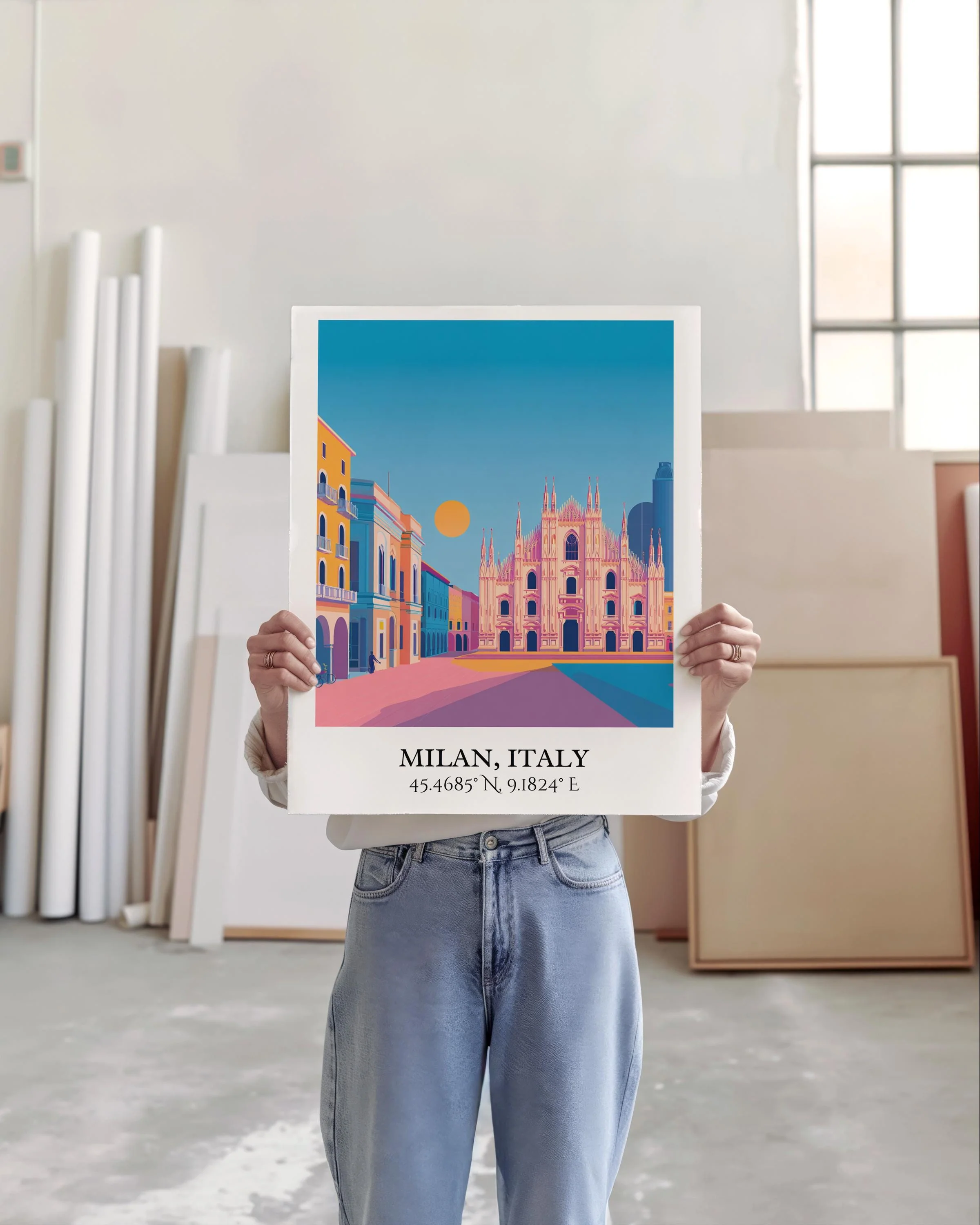 Milan, Italy – Watercolor Art Print - Image 3