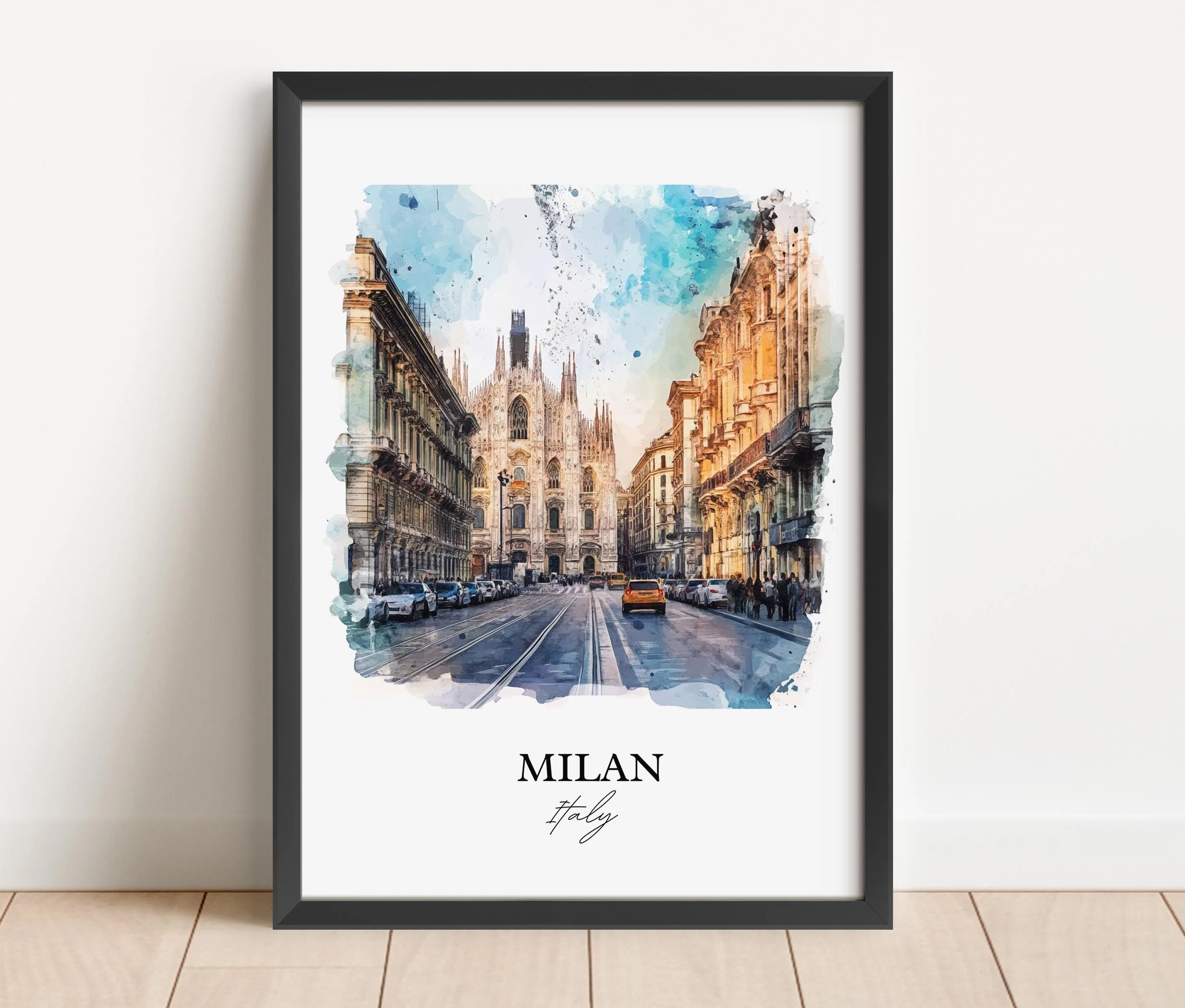 Milan, Italy – Watercolor Art Print - Image 6