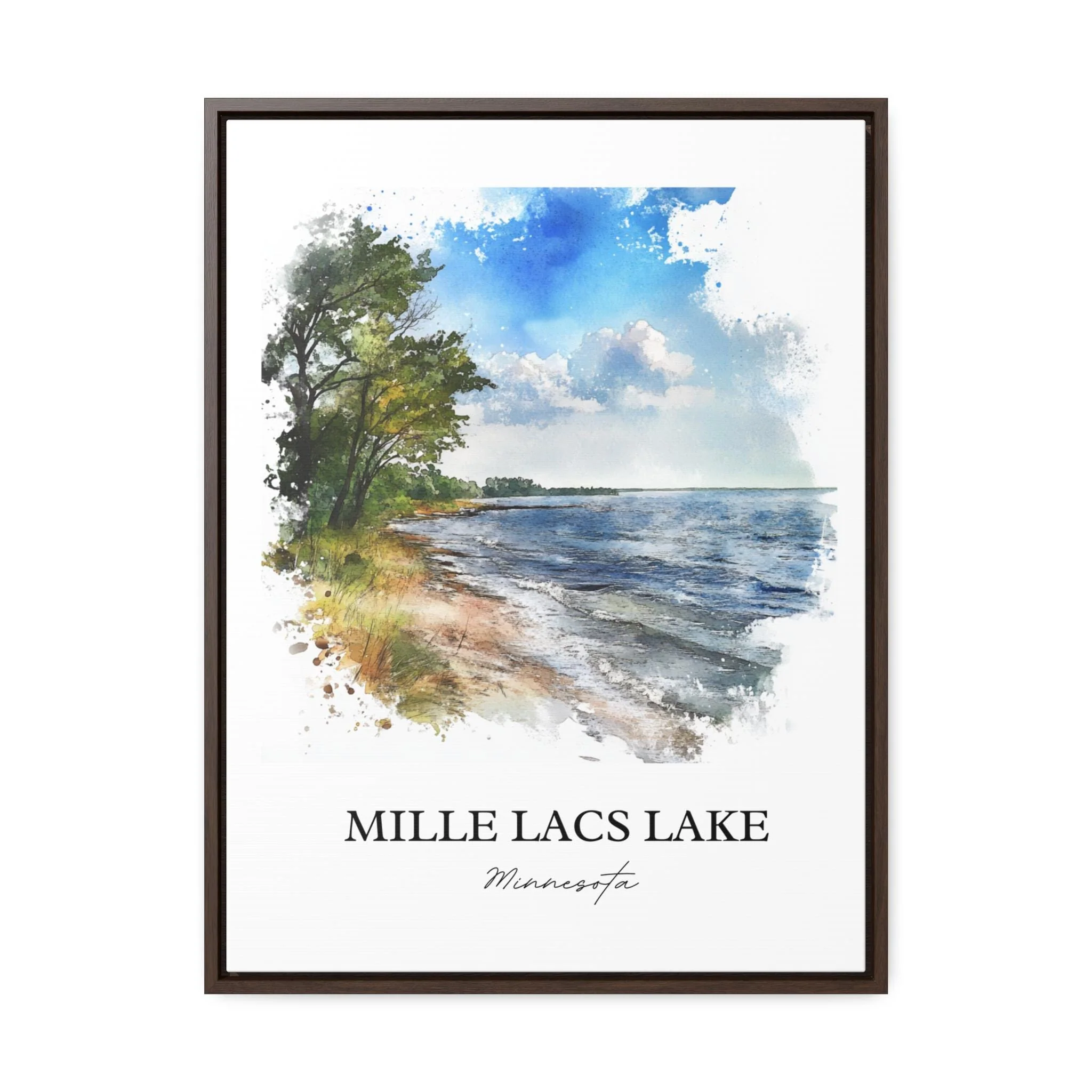 Mille Lacs Lake, Minnesota, USA – Watercolor Art Print - Image 7