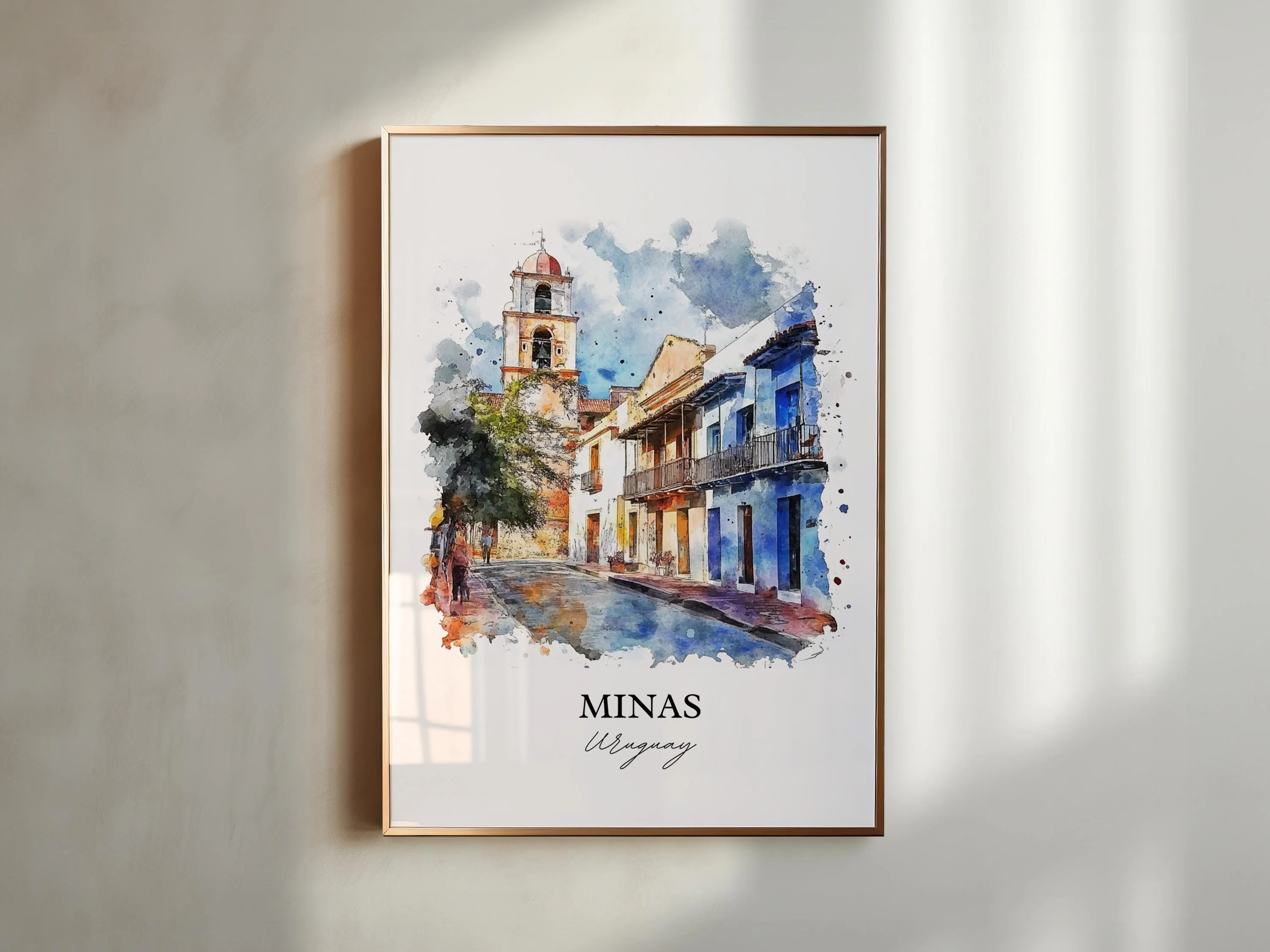 Minas, Uruguay – Watercolor Art Print - Image 3