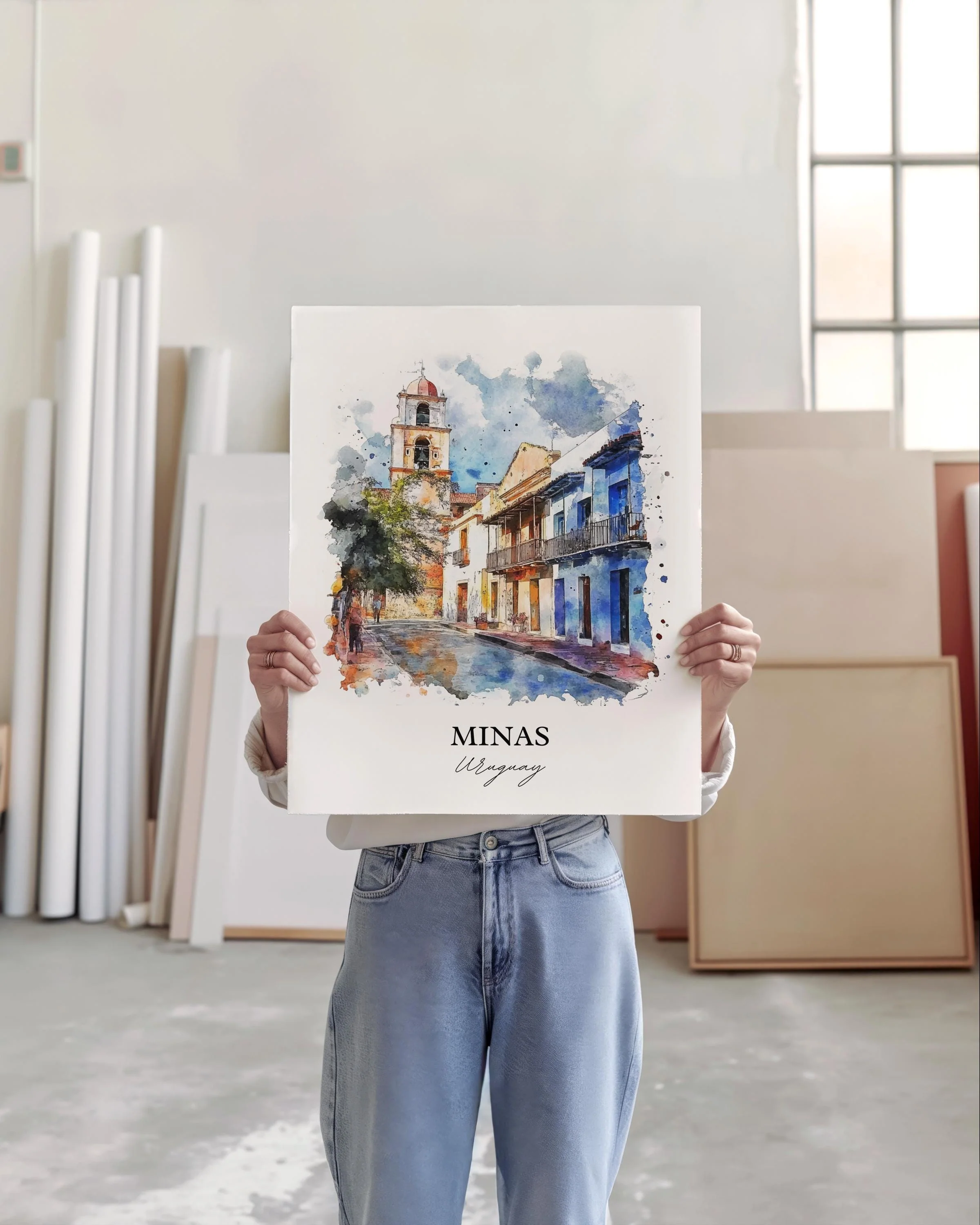 Minas, Uruguay – Watercolor Art Print - Image 4