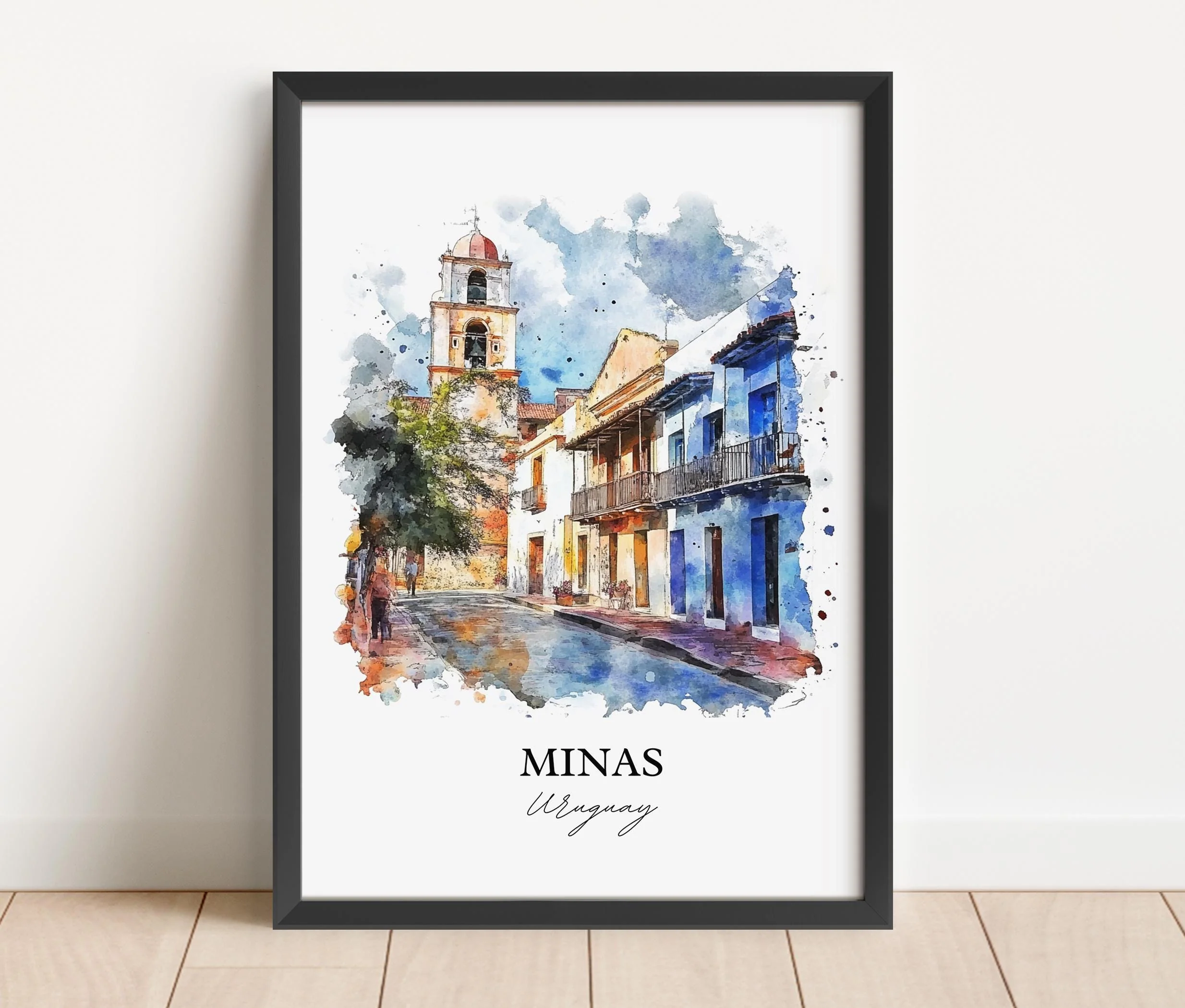 Minas, Uruguay – Watercolor Art Print - Image 6