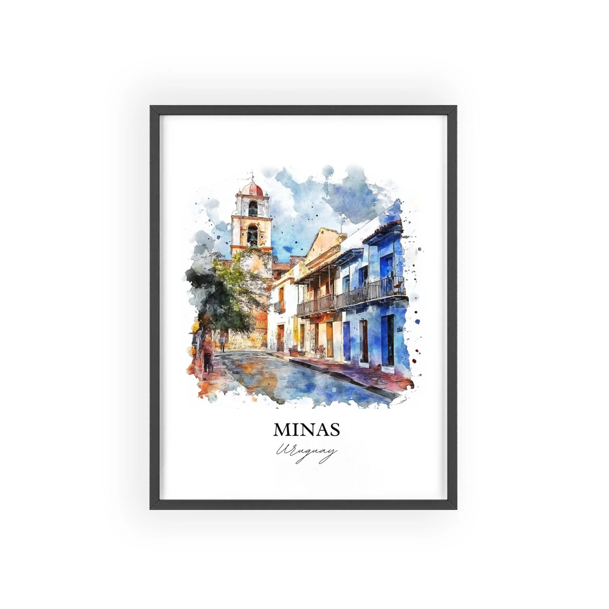 Minas, Uruguay – Watercolor Art Print - Image 7