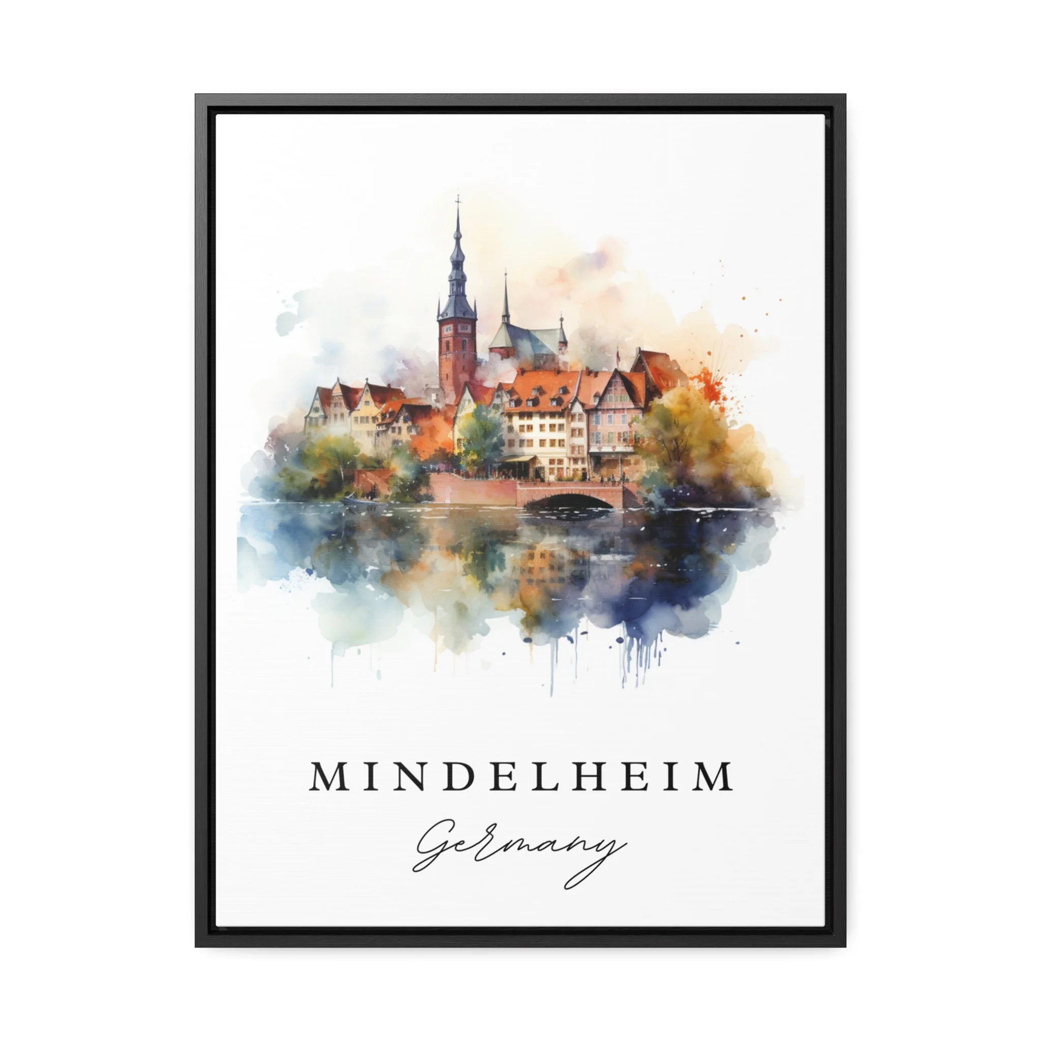 Mindelheim, Germany – Watercolor Art Print - Image 2