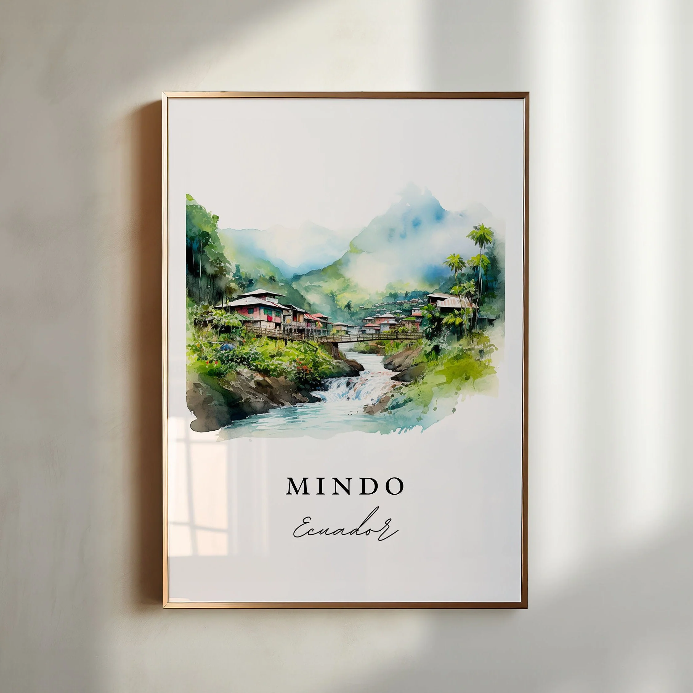 Mindo, Ecuador – Watercolor Art Print