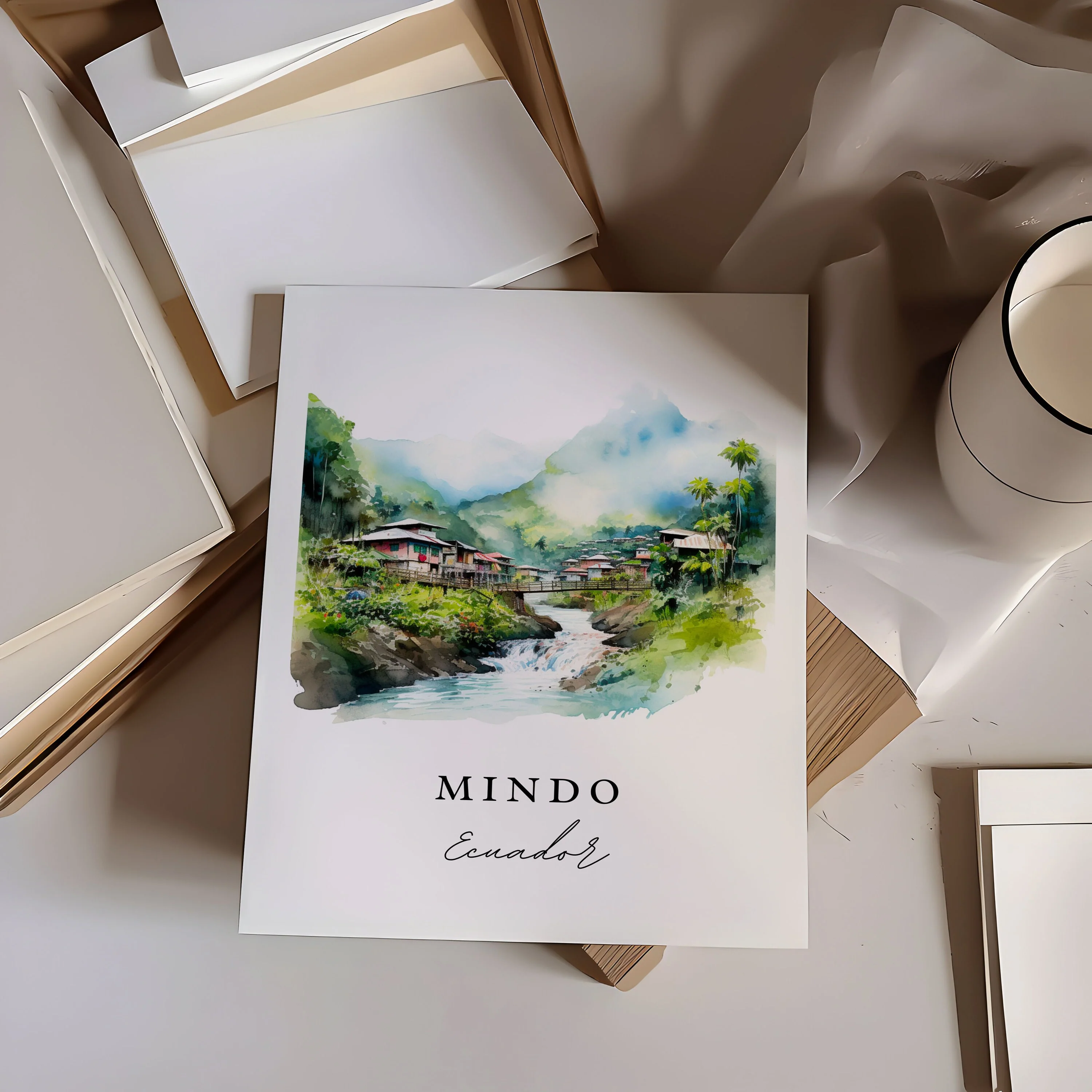 Mindo, Ecuador – Watercolor Art Print - Image 2