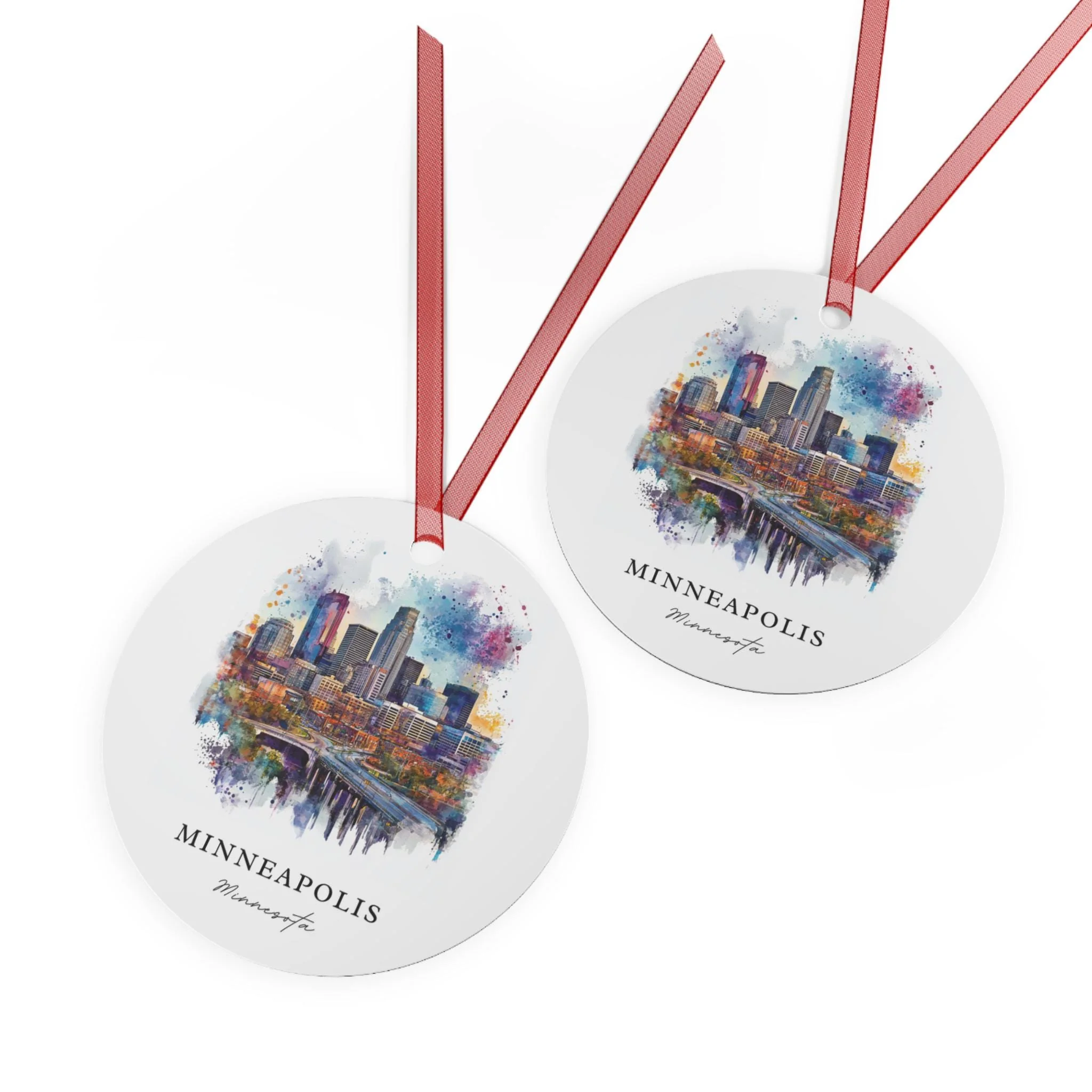 Minneapolis MN Ornament: Unique Minneapolis Souvenir, Minneapolis Xmas Decor, and Authentic Minneapolis Gift - Image 2