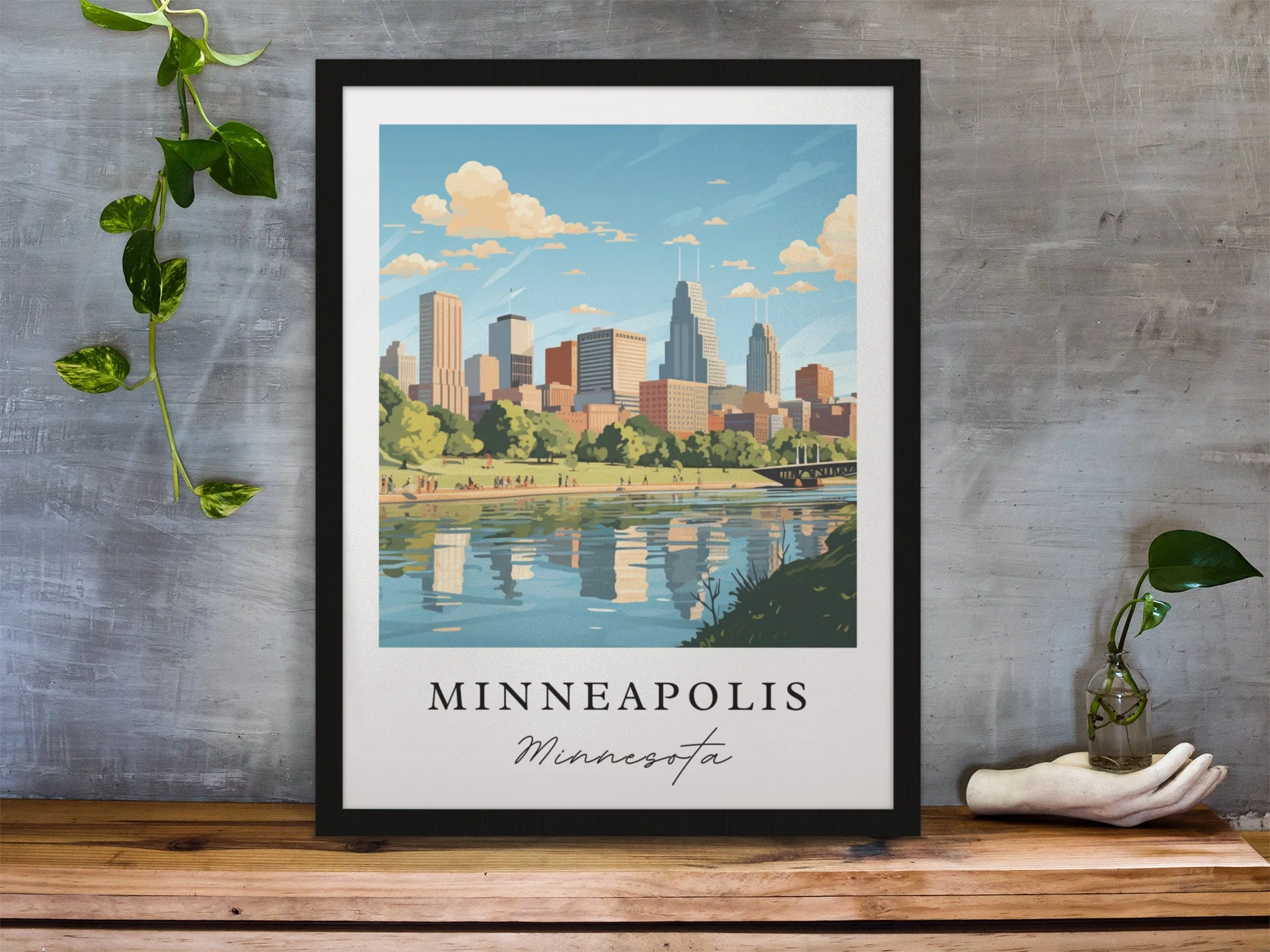 Minneapolis, Minnesota – Watercolor Art Print