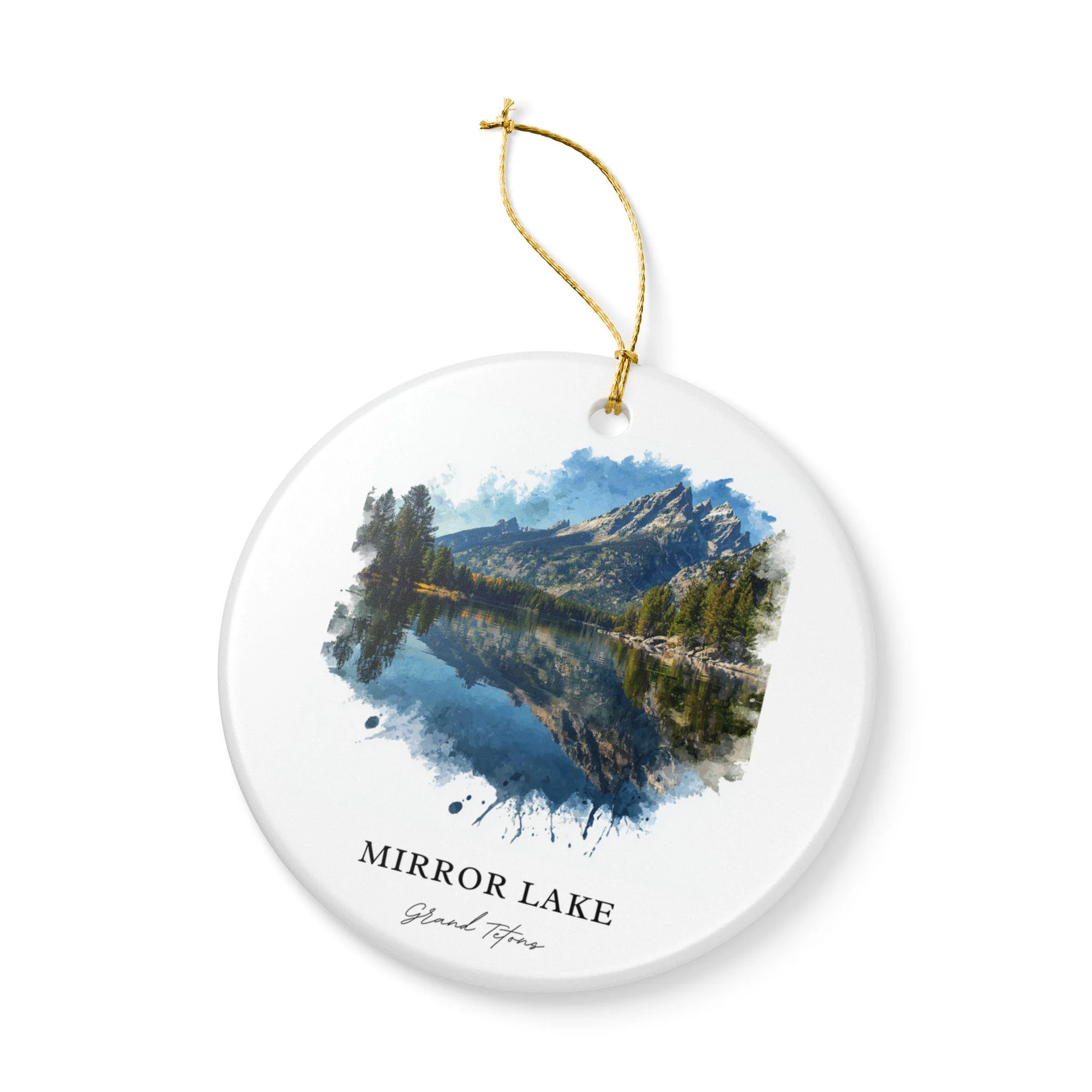 Mirror Lake Ornament: Unique Mirror Lake Souvenir, Grand Tetons Xmas Decor, and Authentic Tetons Gift - Image 3