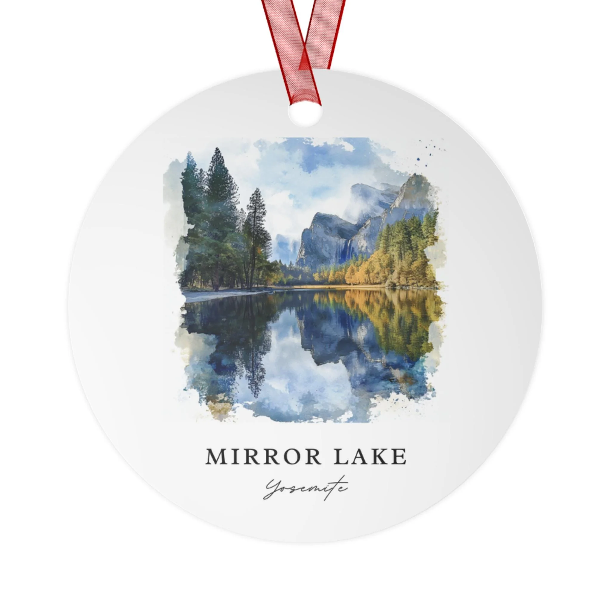 Mirror Lake Ornament: Unique Souvenir, Tenaya Lake Xmas Decor, and Authentic Yosemite National Park Gift